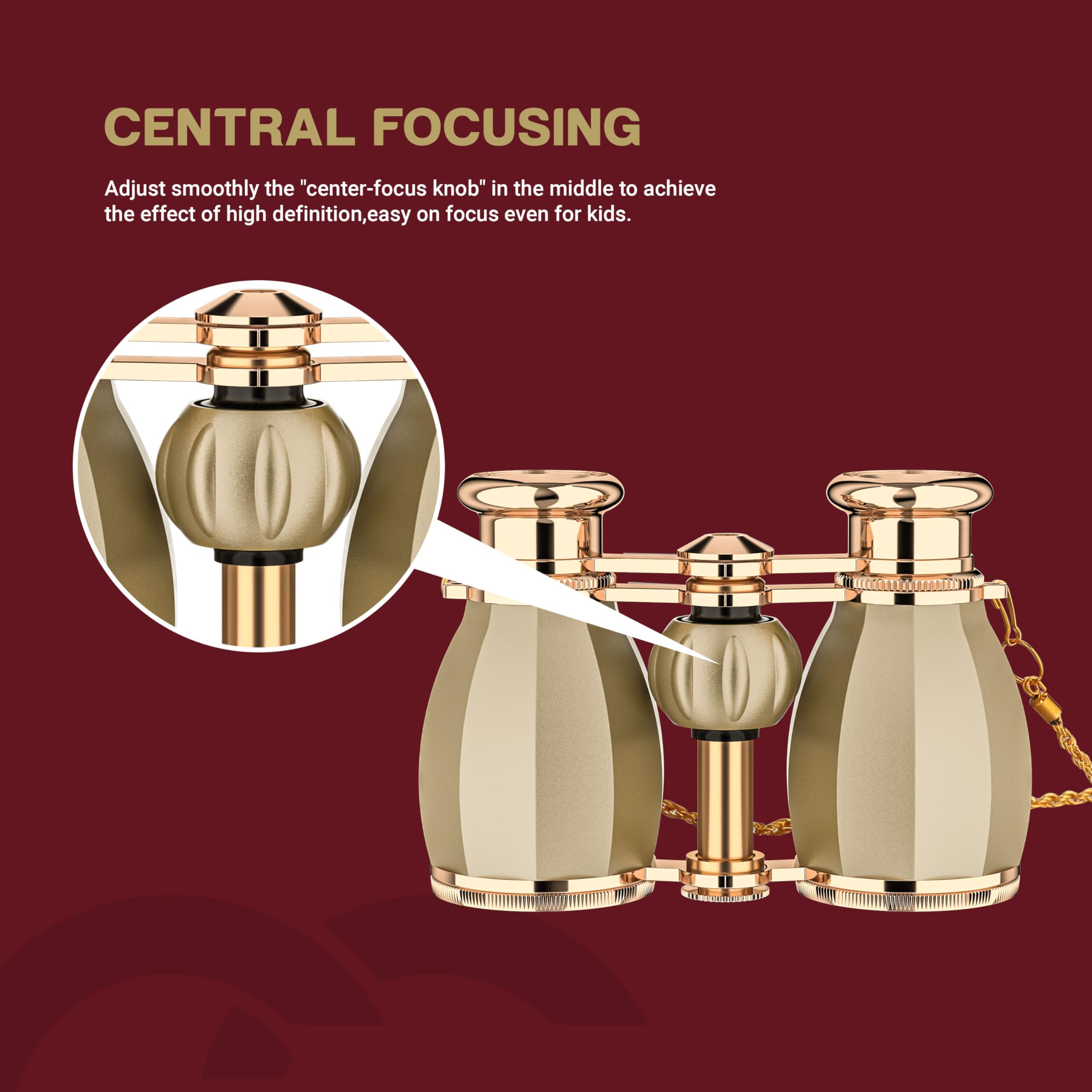 Esslnb 4X30Mm Opera Glasses Binoculars, Theatre Glasses Compact Binoculars Concerts Antique Binoculars For Women Adults With Rem