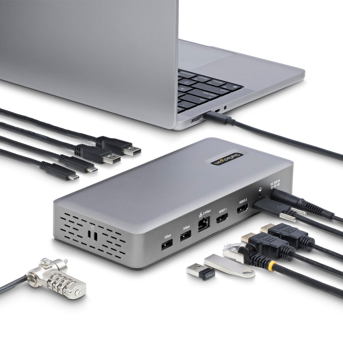 Startech.Com Usb C Docking Station (10 In 1, Usb4), Up To 100W Charging For Laptop, 40Gbps Data Transfer, 2.5Gb Ethernet, Single