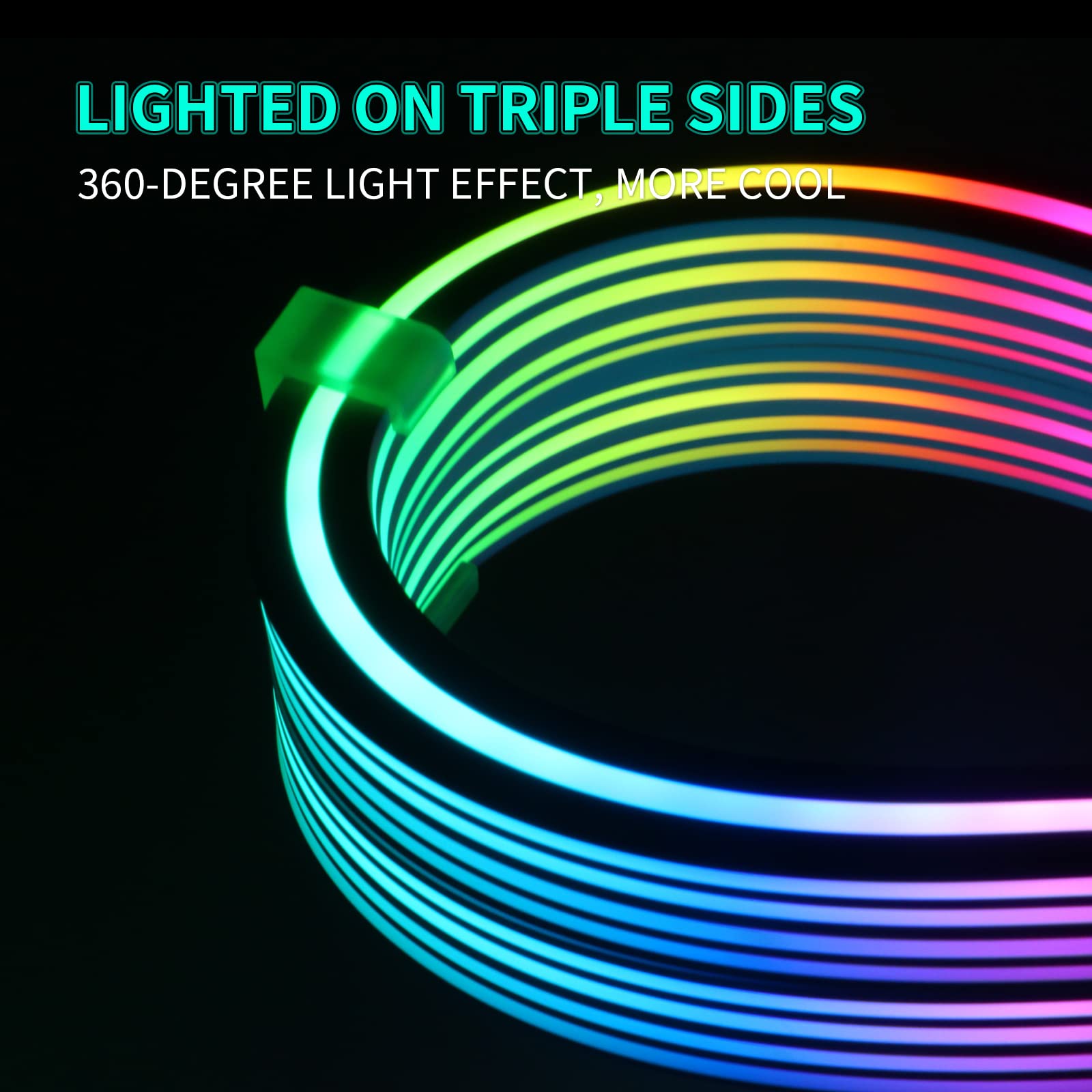 Sirlyr 8 Pin Rgb Gpu Cable,2 X 8Pin (6+2) Pcie Rgb Psu Cables 5V 3Pin Argb Graphics Card Power Supply Extension   For Pc Build,F