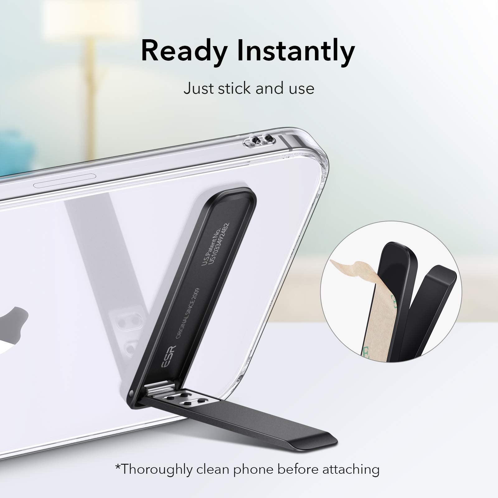Esr Boost Phone Kickstand, Vertical And Horizontal Stand, Adjustable Angle, Compatible With Iphone Air 17 Pro Max, Iphone 16/15/