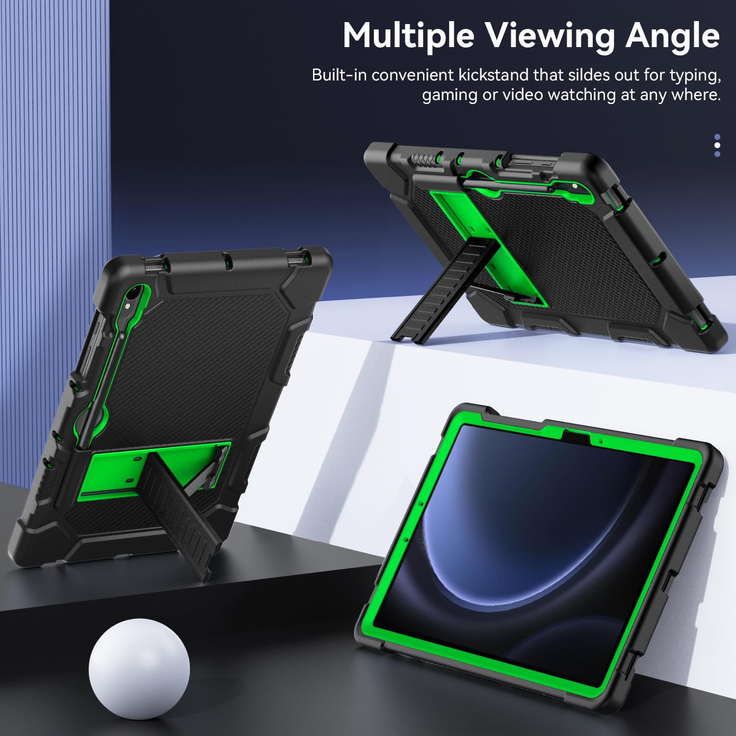 Cantis Case For Samsung Galaxy Tab S9 Fe 5G 10.9 Inch/Galaxy Tab S9 11 Inch Case 2023, Heavy Duty Shockproof Rugged Protective C