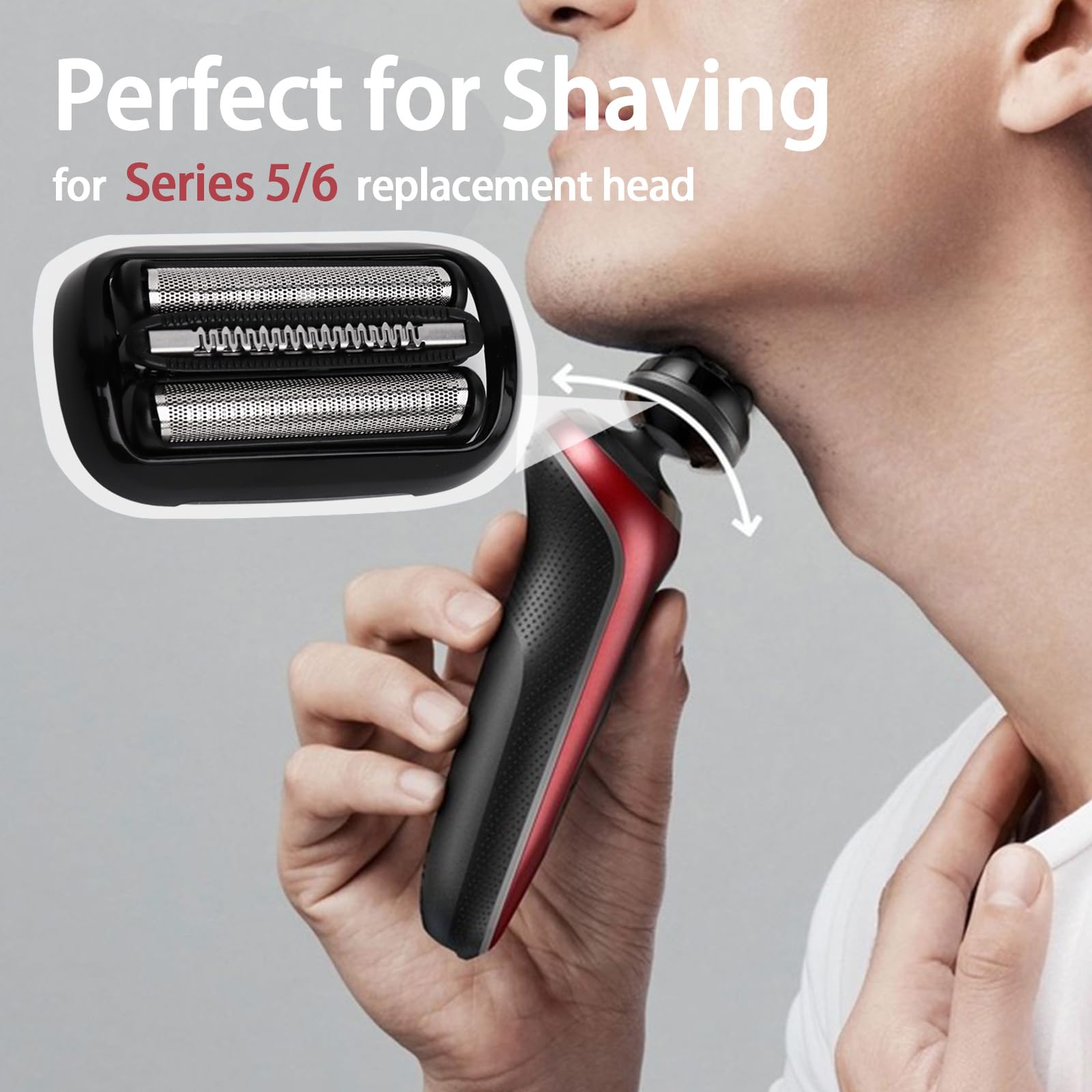 53B Series 5/6 Foil & Cutter Replacement Head For Braun Series S5 S6(New Gens) 5018S, 5020S, 5035S, 5049Cs, 5050Cs 5762 6020S, 6