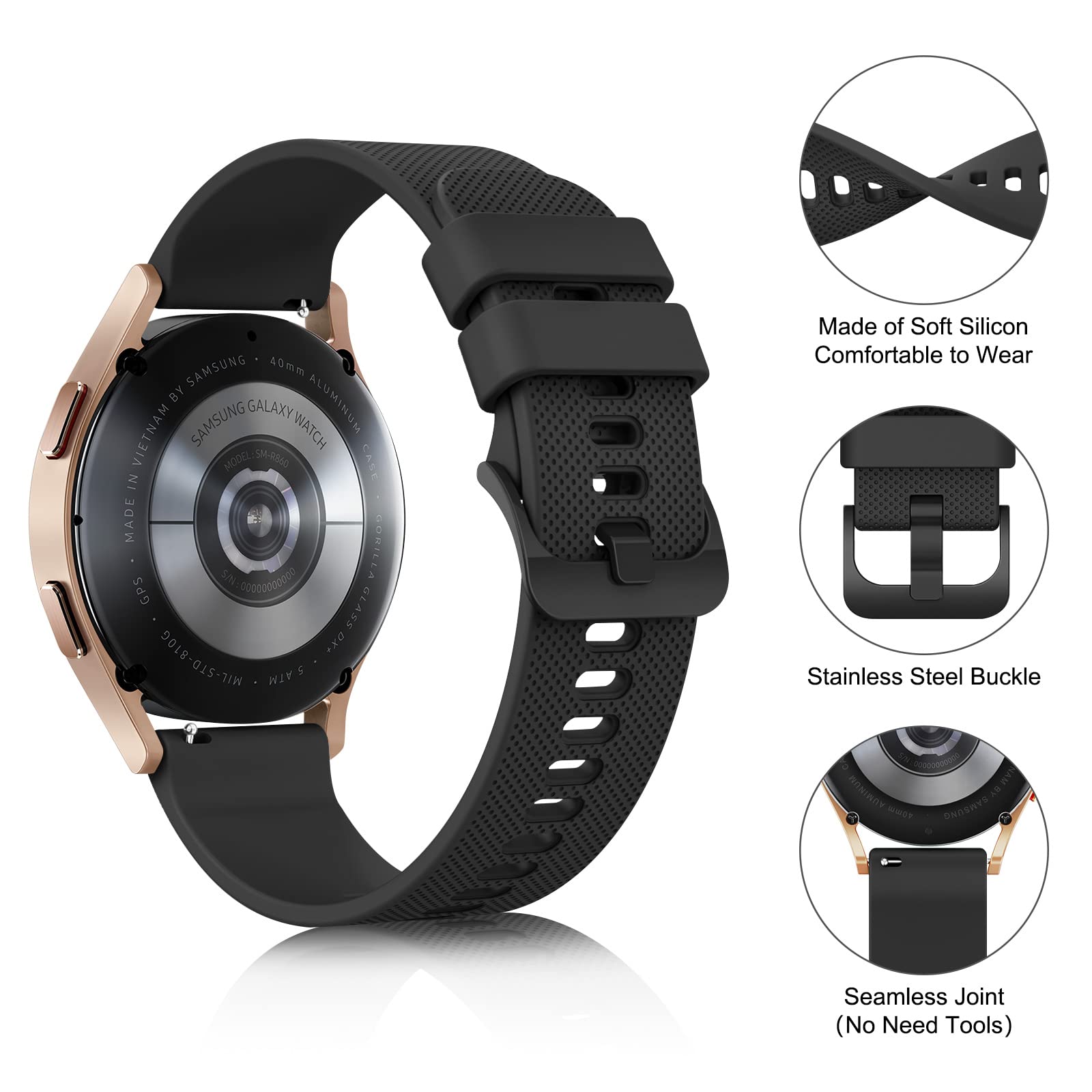 Wanme Band Compatible With Amazfit Gtr 4 / Gtr 3 Pro / Gtr 3 / Gtr 2E / Gtr 2 / Gtr 47Mm Smart Watch, 22Mm Quick Release Silicon