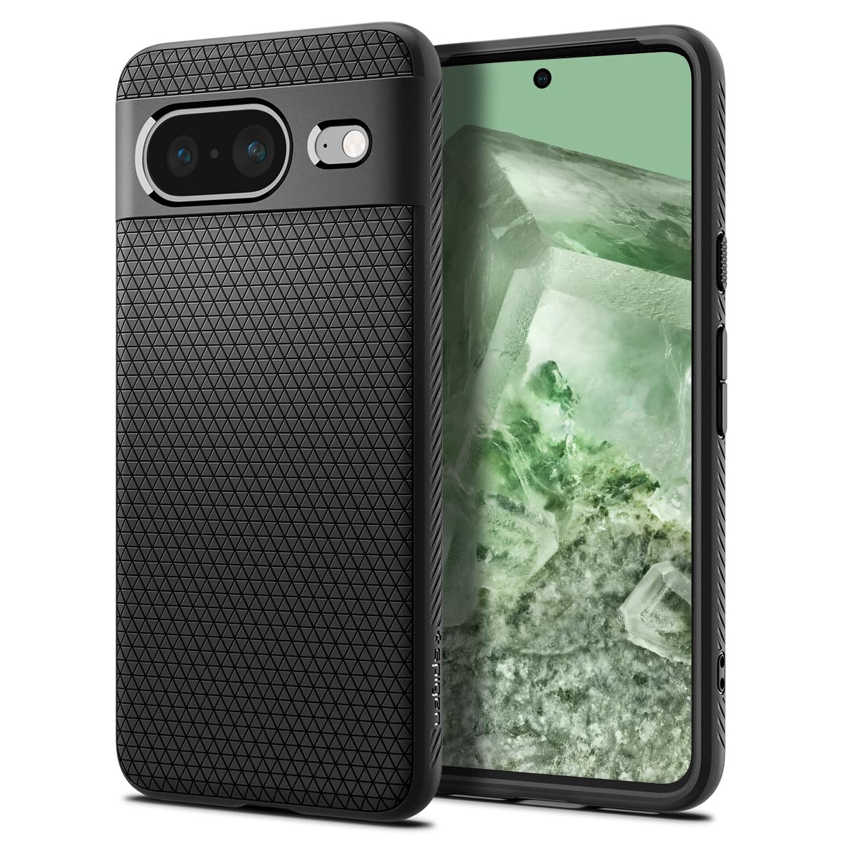 Spigen for Pixel 8 Case, Liquid Air (2023) [No Magnet Ring] [Military-Grade Protection] - Matte Black