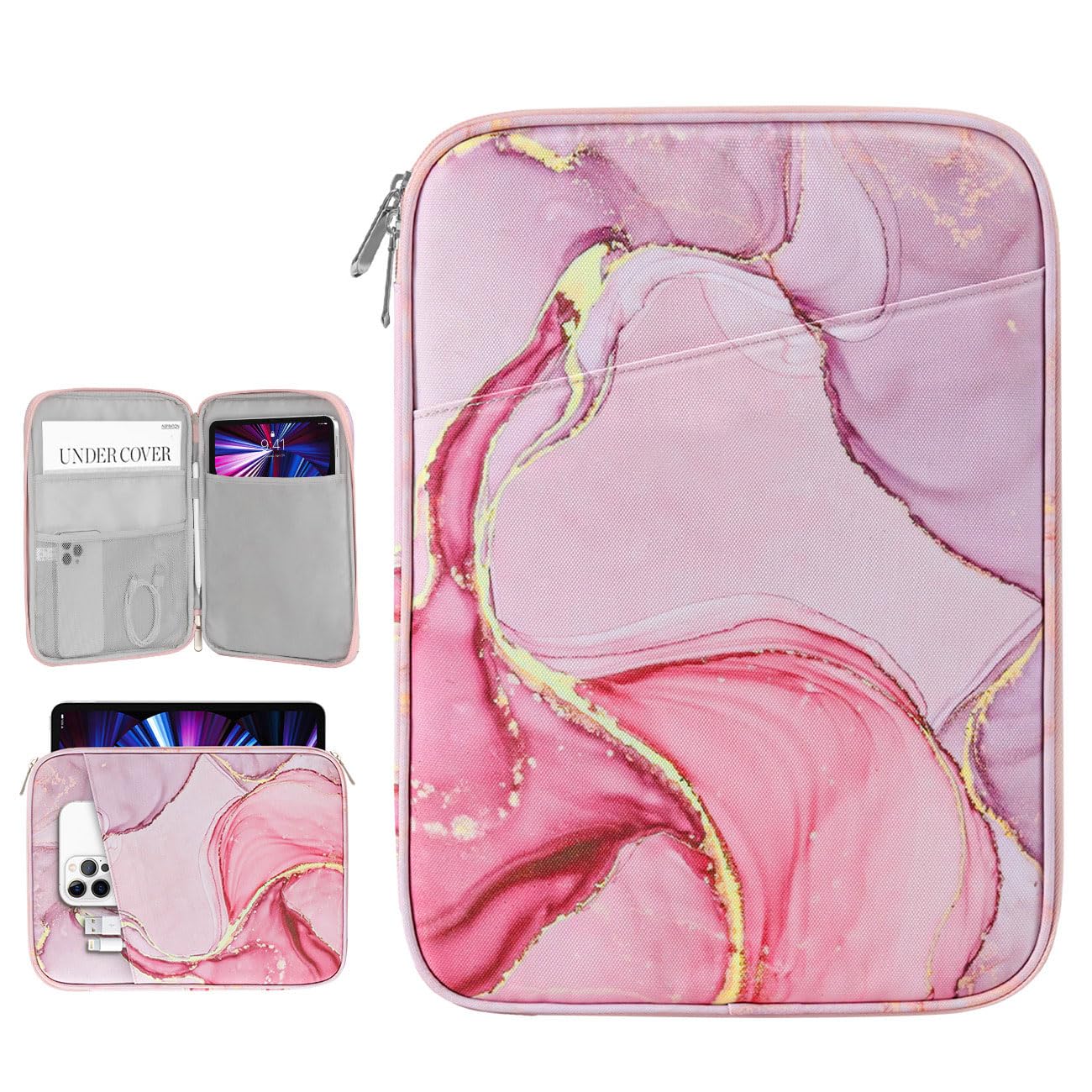 Dadanism 12.9 Inch Tablet Sleeve Bag Carrying Case For Ipad Pro 12.9'' M2 6Th/5Th/4Th/3Rd Gen 2022 2018, 12.4'' Samsung Galaxy T