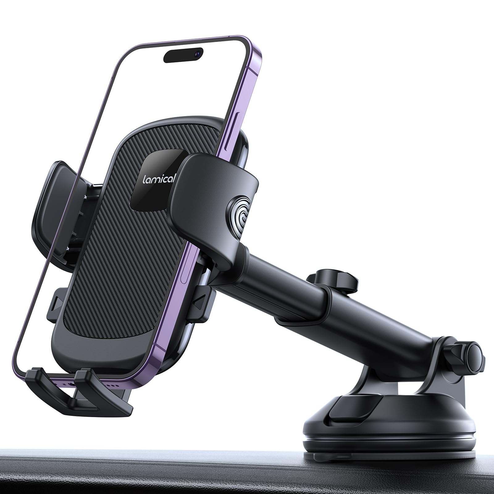 Lamicall Cell Phone Holder Car   [Ultra 70Lbs Suction] Phone Mount For Car Quick Release Adjustable Car Phone Holder Mount Dashb