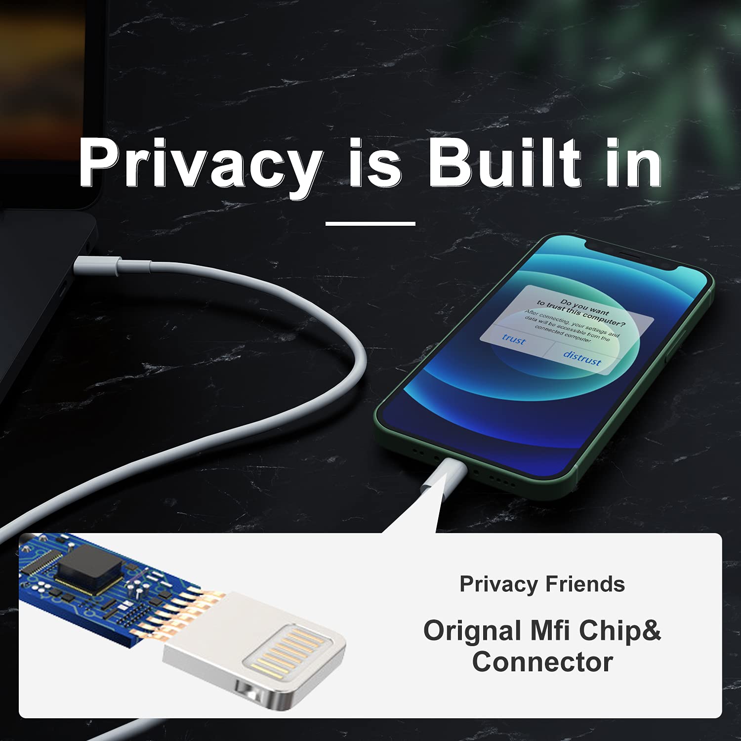 10Ft Usb C To Lightning Cable, [Apple Mfi Certified] Fast Charger For Iphone 14/14 Pro Max/13/12 Pro/12 Mini/11 Pro/X/Xs/Xr/8 /I