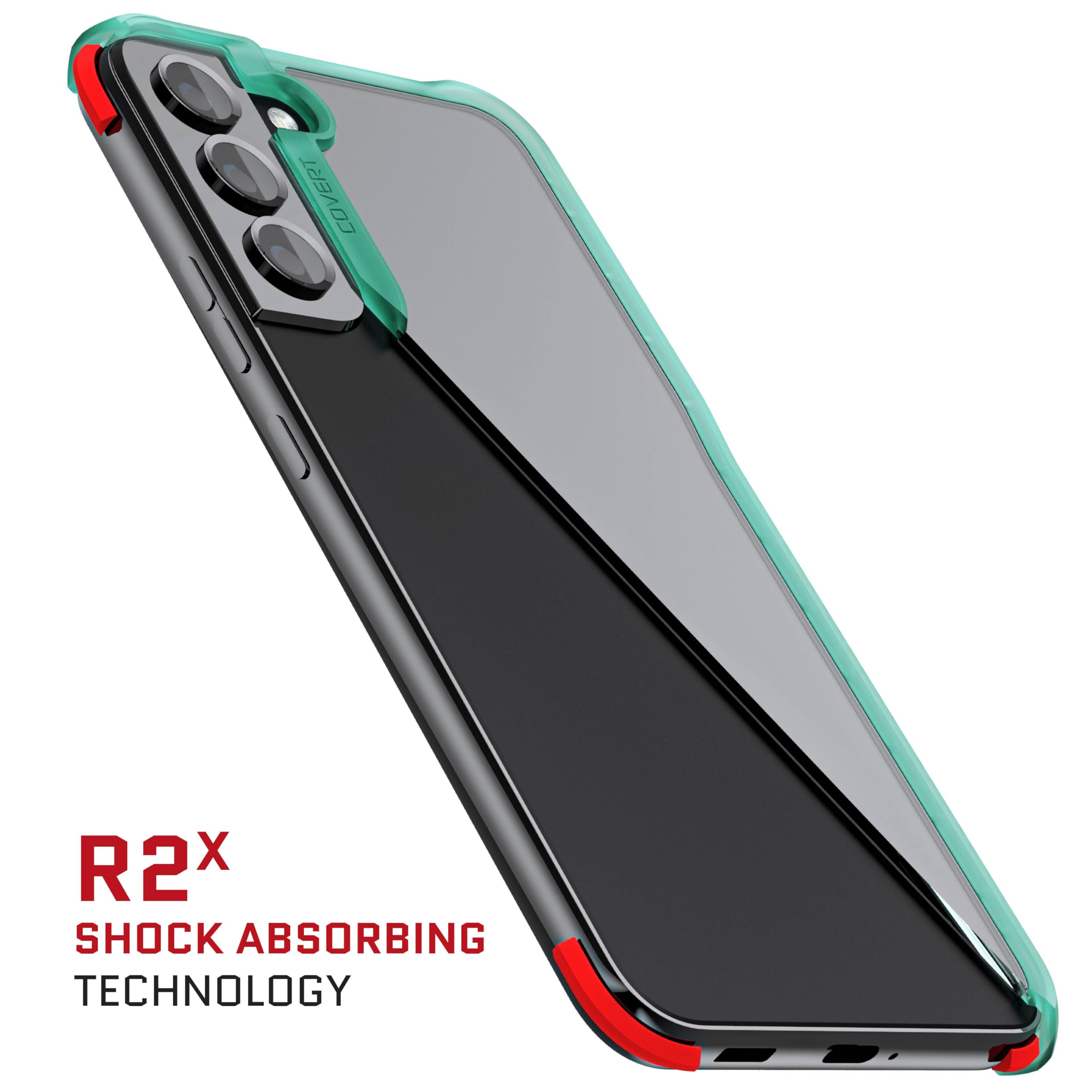 Ghostek Covert Premium Samsung S22+ 5G Phone Case Clear Shockproof Protective Cover Lightweight Transparent Design Hard Tough De