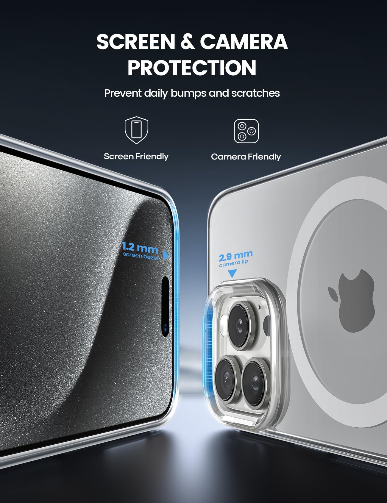 Lamicall Magnetic Case For Iphone 16 Pro, For Magsafe   [Clear & Anti Yellow][Military Grade Drop Protection][Scratch Resistant]