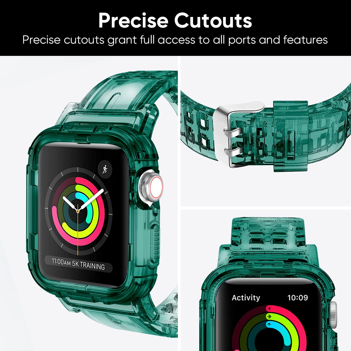 Compatible For Apple Watch Band 45Mm 44Mm 42Mm With Bumper Case   Sports Men Women Bands For Iwatch Series 6 5 4 3 2 1 Se, Tpu R