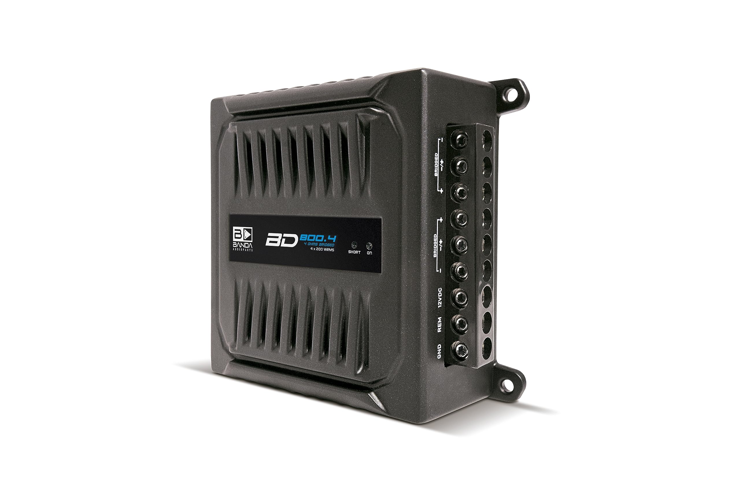 Banda Audioparts Bd800.42Ohm 800 Watts 4 Channel 2 Ohm Full Range Car Audio Amplfier 4 X 200 Watt Rms 4 Ohms Bridged   Black