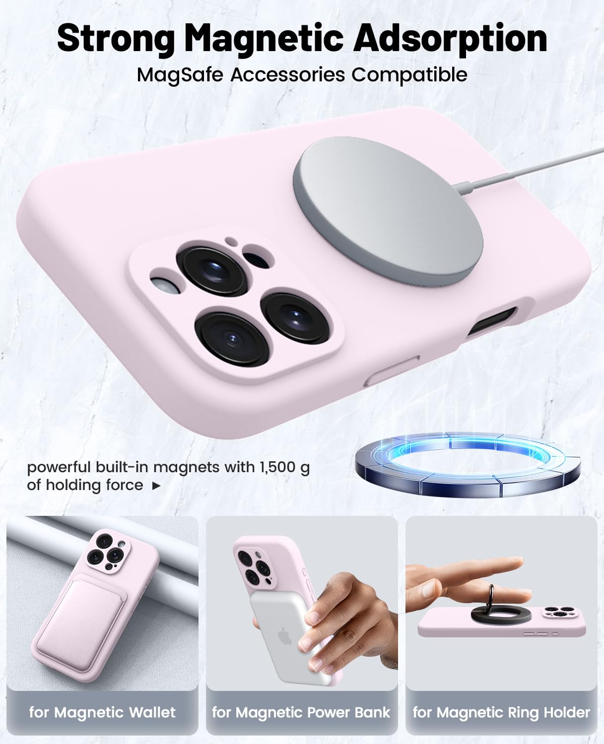 Otofly For Iphone 16 Pro Case, Compatible With Magsafe, Shockproof Magnetic Silicone Case For Iphone 16 Pro,[Military Grade Prot