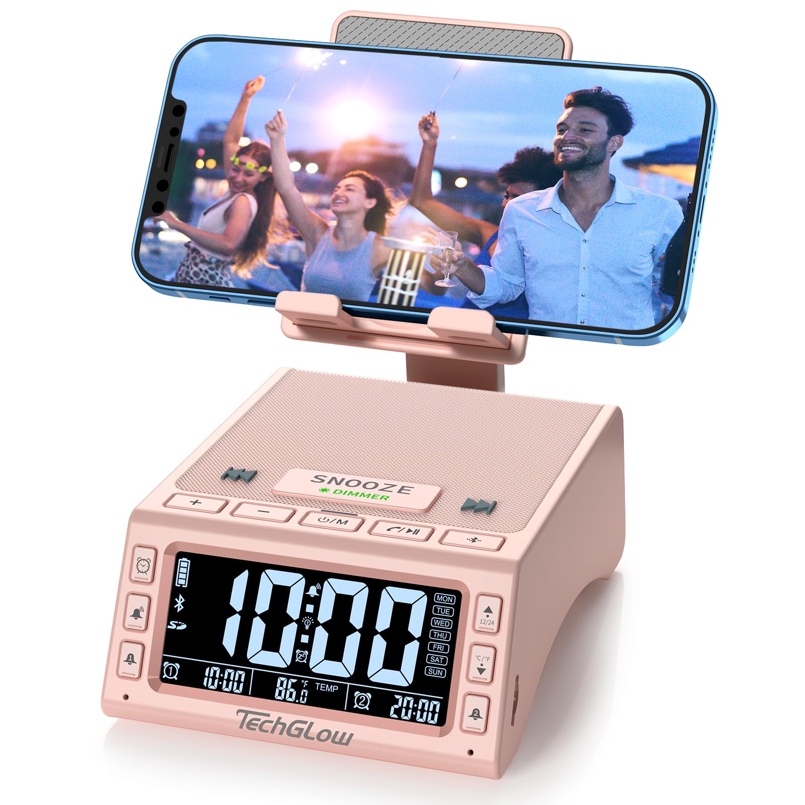 Gifts For Women   Techglow Foldable Cellphone Stand With Bluetooth Speaker Birthday Gift Idea For Mother Father Cool Gadget Tech