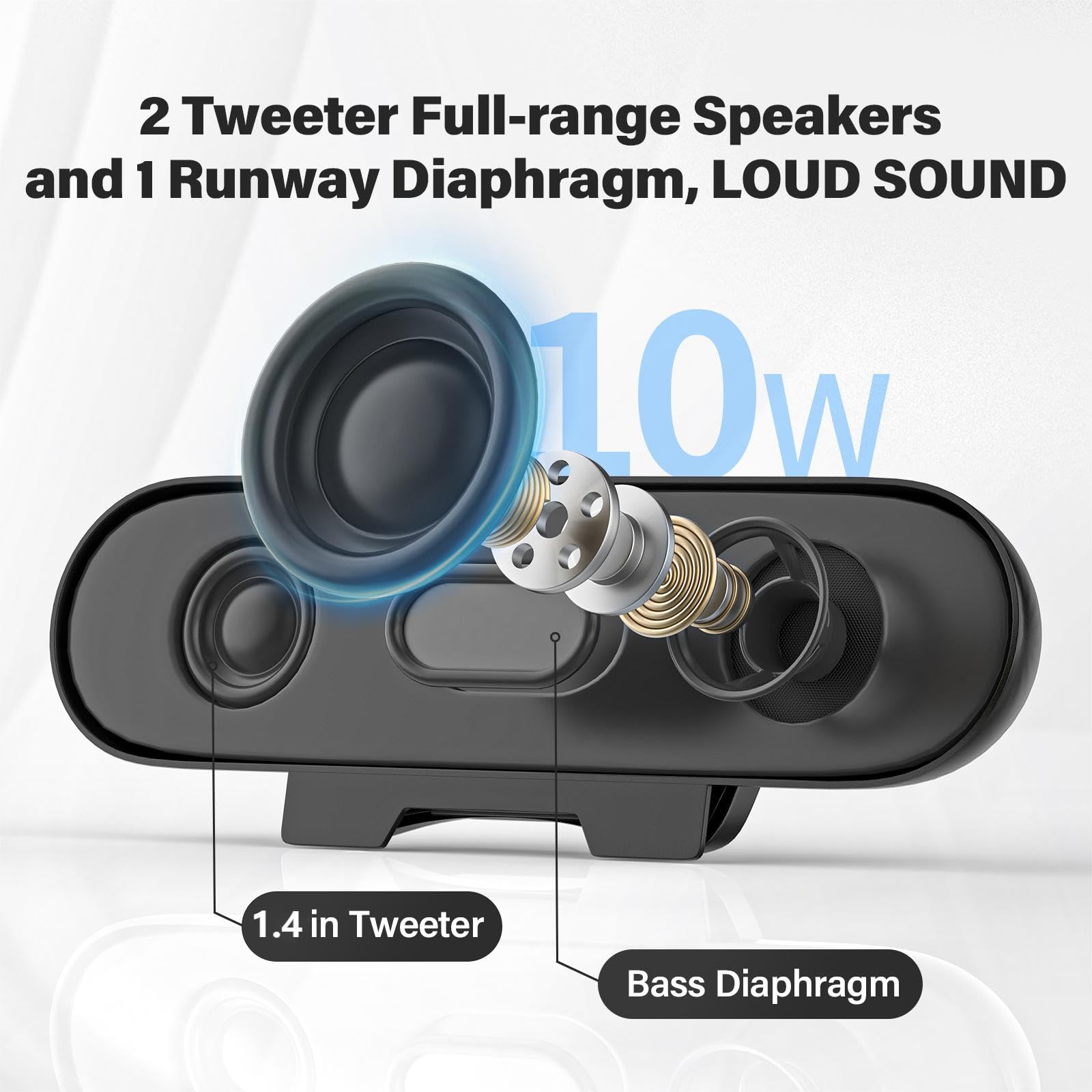 Lxtnfu Computer Speakers For Desktop Monitor,Single Usb Speakers For Desktop Pc,Laptop Speaker With Loud Sound,Volume Control Ea