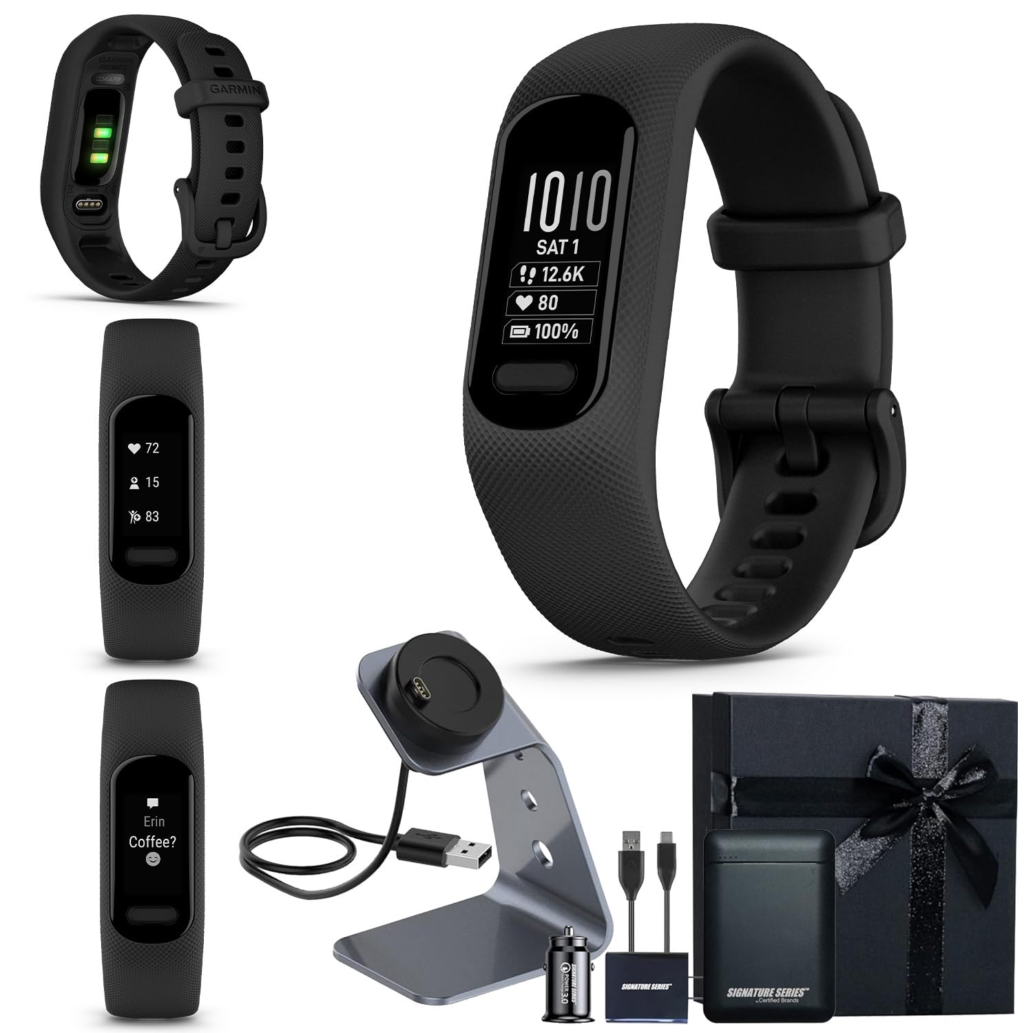 Garmin vivosmart 5 Fitness Tracker | Long-Lasting Battery, Wrist Heart Rate, Sleep Tracking, Smart Notifications, Compatible wit