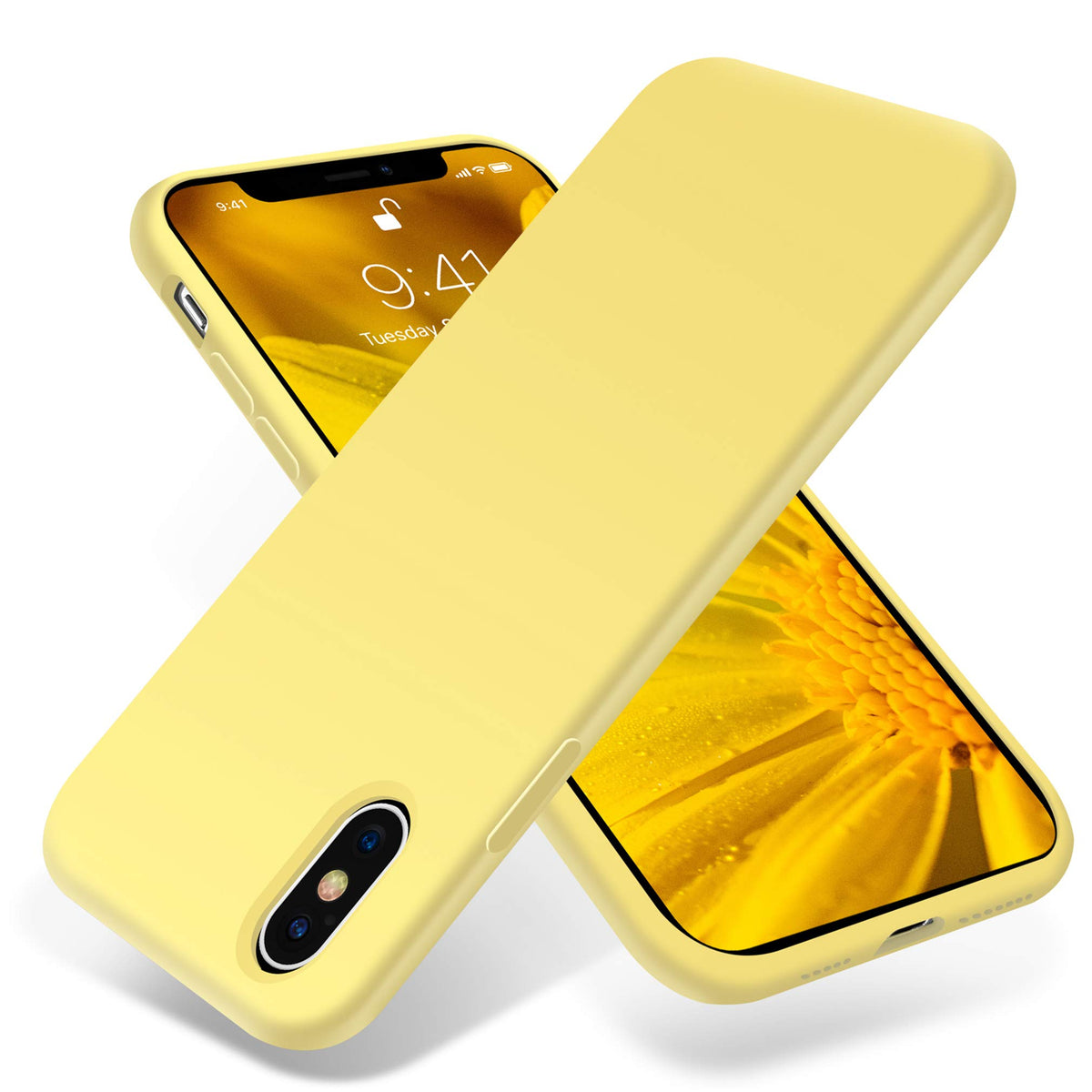 Otofly Compatible With Iphone X Case Only, [Silky And Soft Touch Series] Premium Soft Silicone Rubber Full-Body Protective Bumpe