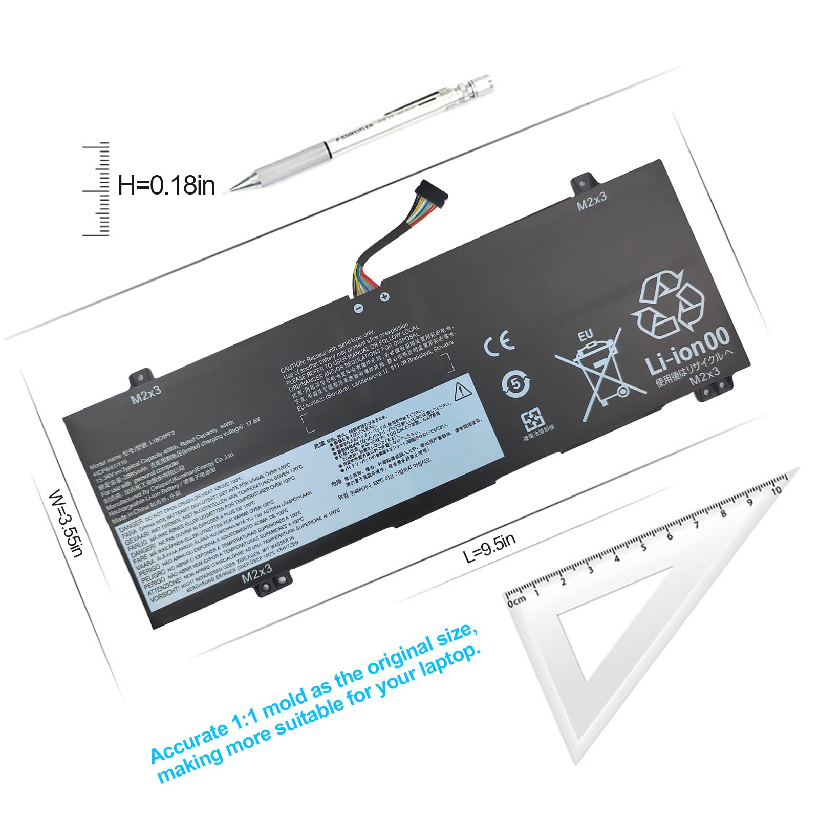 L18C4Pf3 Laptop Battery Compatible With Lenovo Ideapad C340 14Api C340 14Iml C340 14Iwl S540 14Api S540 14Iml S540 14Iwl Flex 14