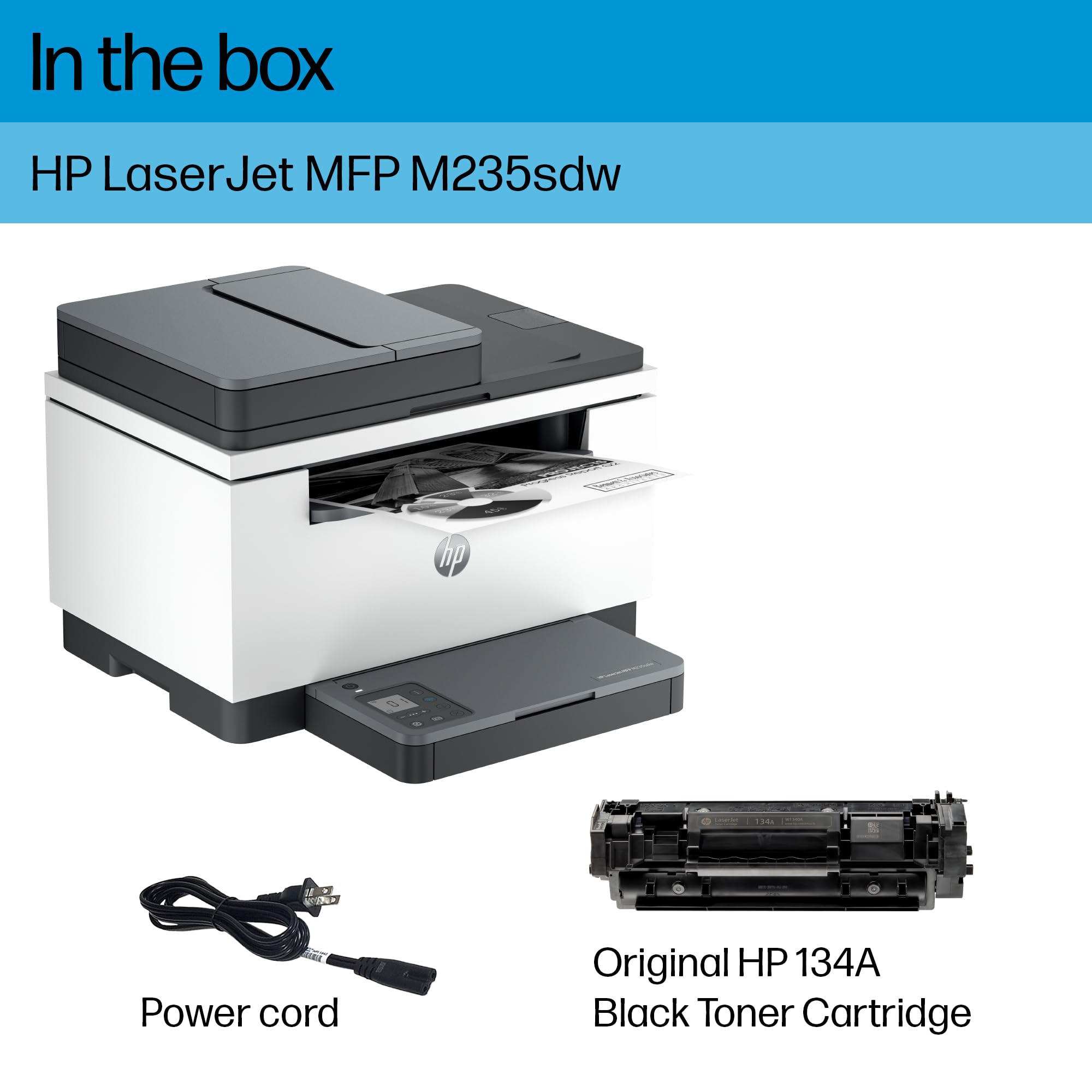 Hp Laserjet Mfp M235Sdw All-In-One Laser Wireless Printer, Scan/Copy, Black & White, Duplex, Best For Office
