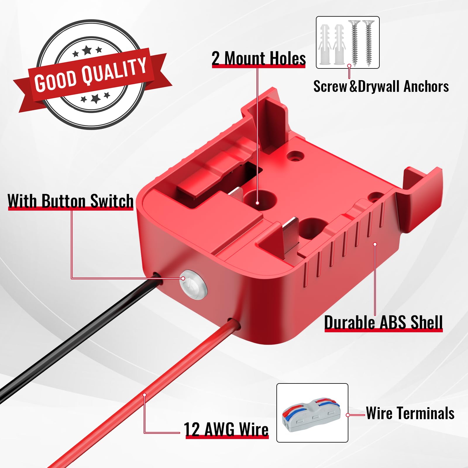 Power Wheel Adapter Compatible With Milwaukee 18V Battery   Overdischarge & Overcurrent Protection, Upgraded Power Wheel Battery