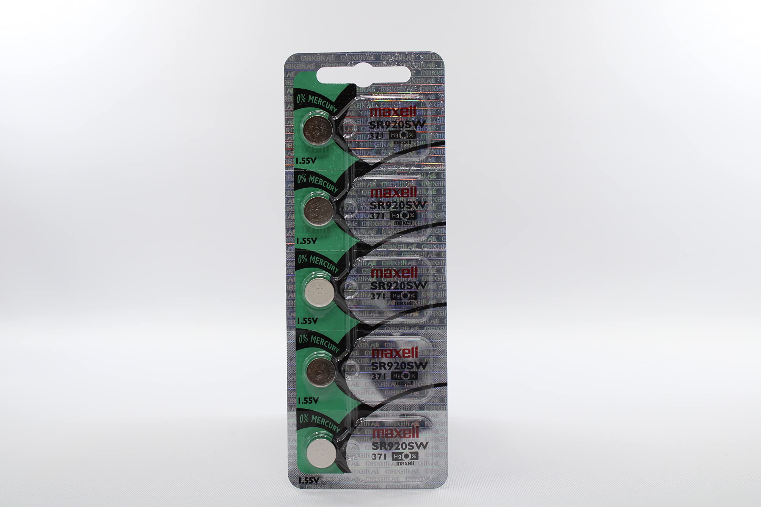 10 Maxell 371 Sr920Sw Ag6 D371 Lr920 Batteries, New Hologram Packaging That Guarantees Authenticity