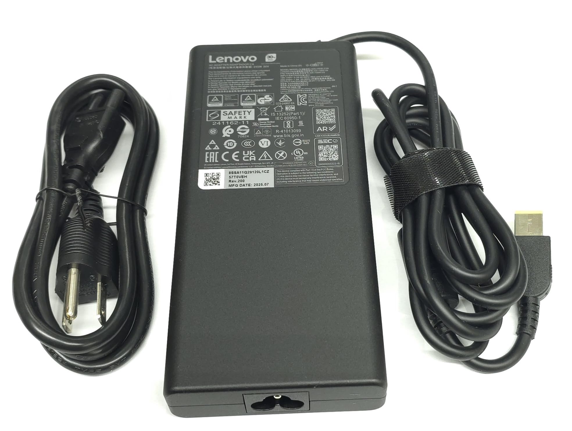 Lenovo Slim 245W AC Adapter for Yoga S900 Series-Yoga Pro 9 16IAH10, Y700 Series-Legion 7 16IAX10, Compatible P/N: ADL245SDC3A, 