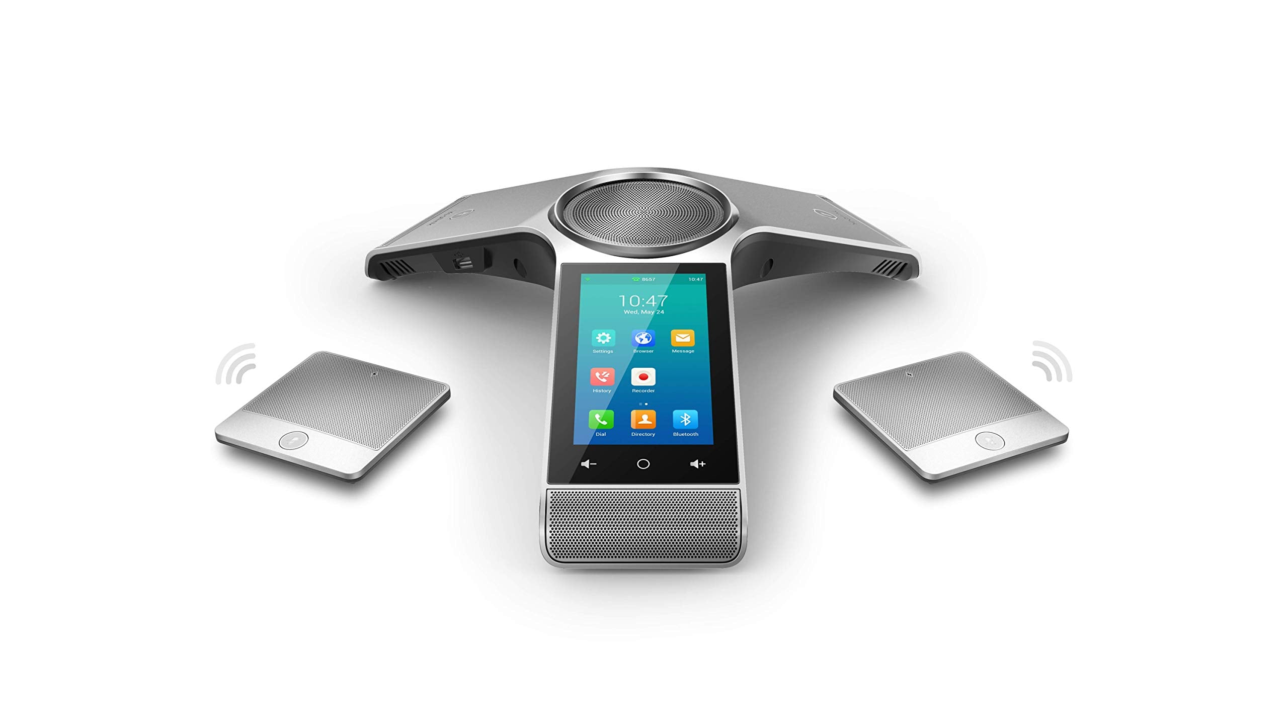 Yealink Cp960-Wirelessmic Conference Ip Phone, 2 Wireless Expansion Microphones. 5-Inch Color Touch Screen. 802.11Ac Wi-Fi, 802.