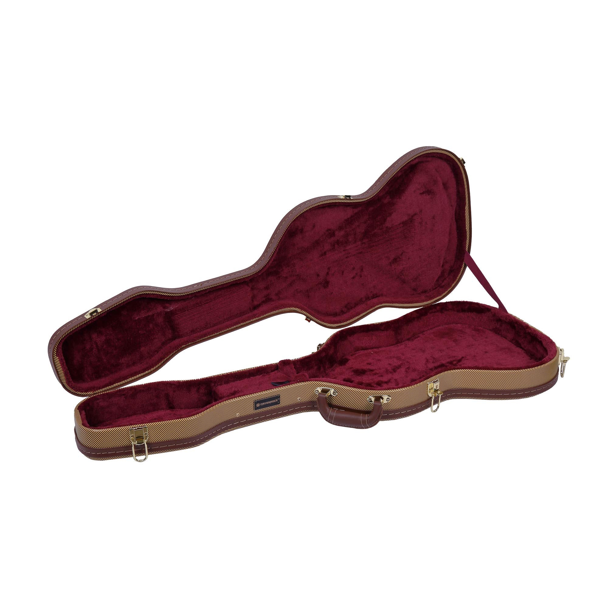 Crossrock Electric Guitar Case Fits Telecaster And Stratocaster Style Guitars Vinyl Tweed(Crw600Sttw)