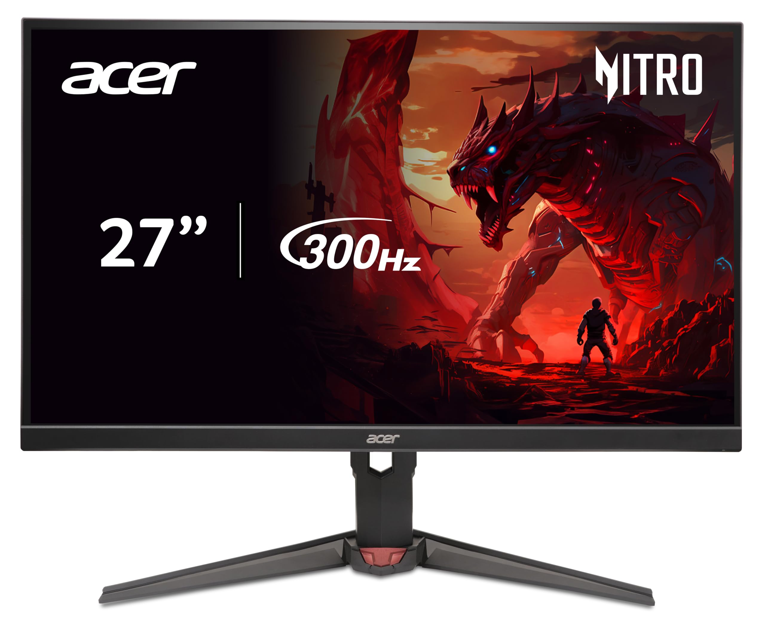 Acer Nitro 27'' Wqhd 2560X1440 Ips Pc Gaming Monitor | Amd Freesync Premium | 300Hz | Up To 0.5Ms | 99% Srgb | Displayhdr 400 |
