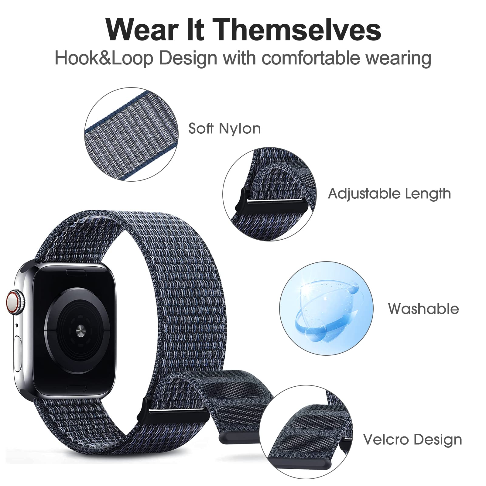 Nylon Sport Band For Kids Apple Watch Bands, Designed For Boy Girl Women Small Wrists Watch Bands, Compatible With Iwatch Series