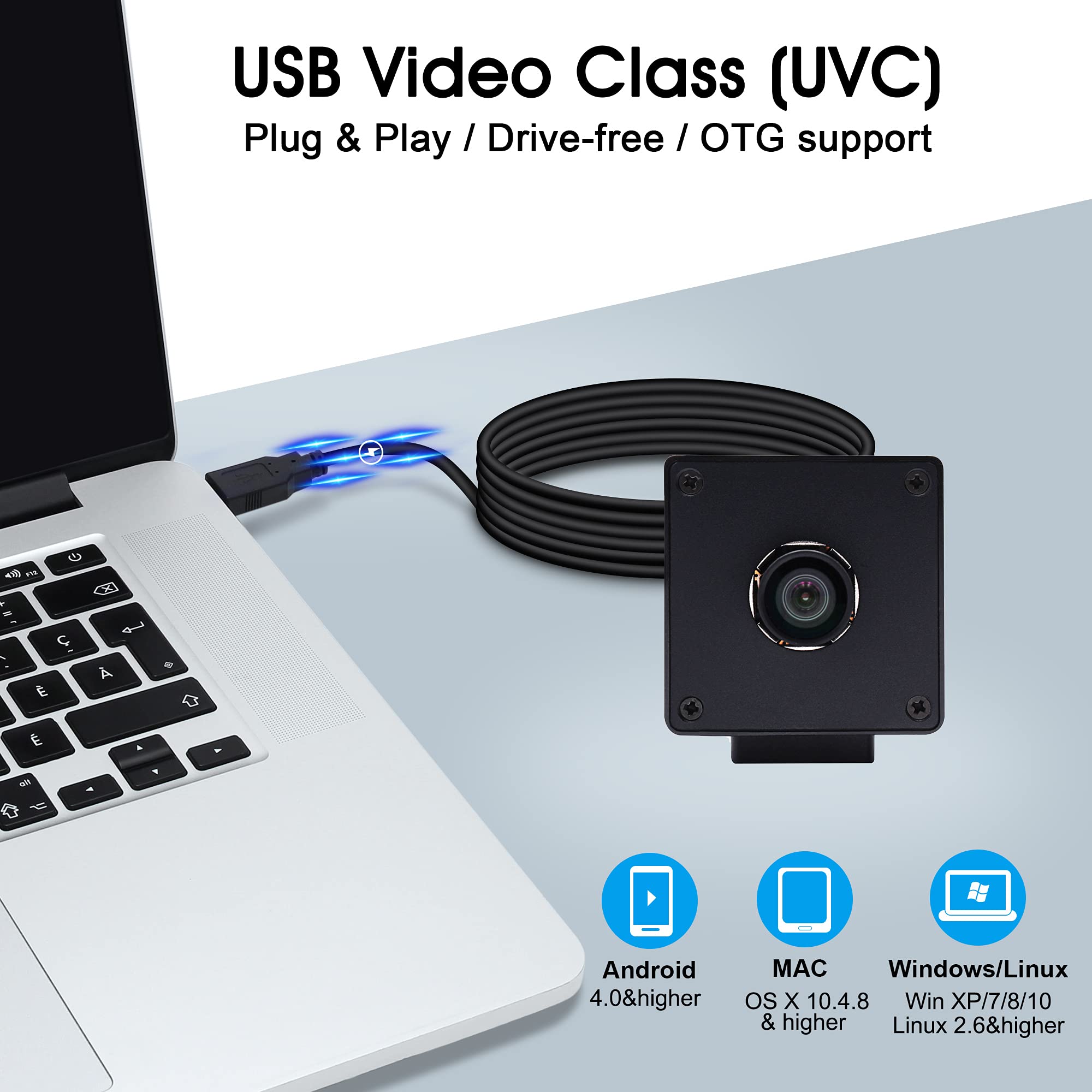 Svpro 4K Usb Camera Autofocus Video Camera Uhd 3840X2160 With Metal Box For Pro Streaming/Online Course/Industrial Use,100 Degre