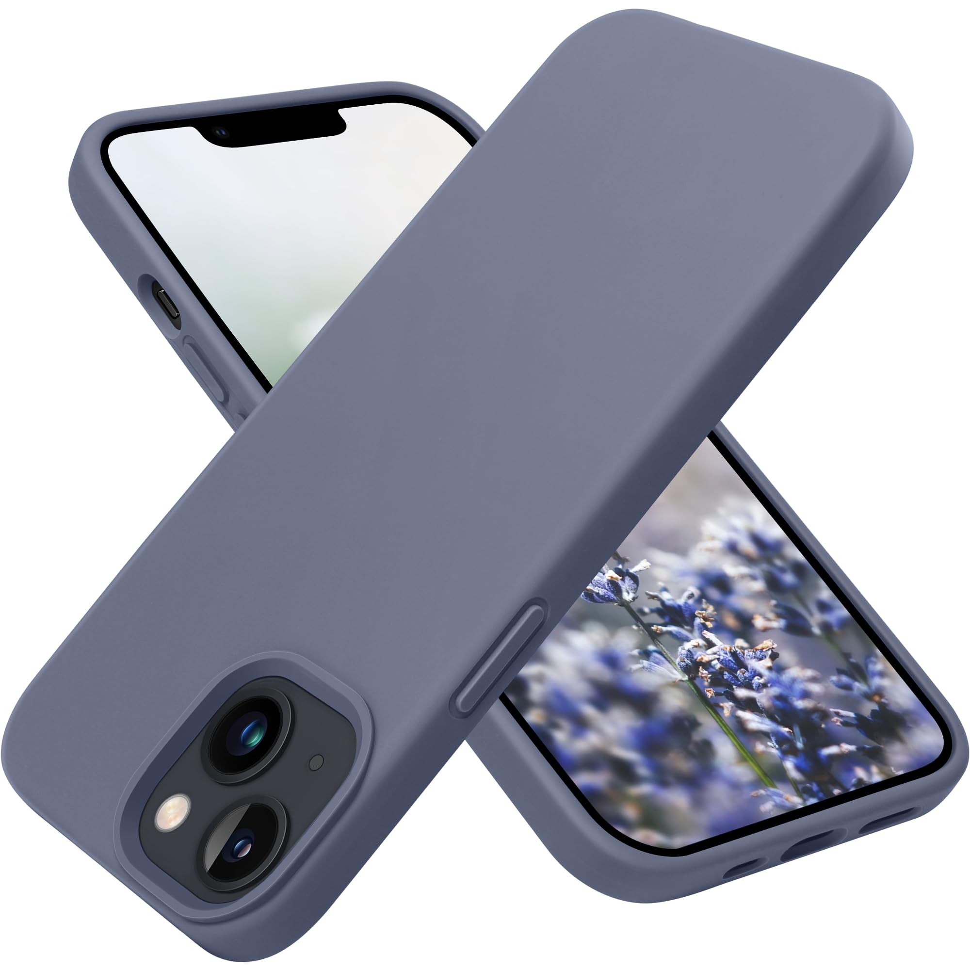 Otofly Designed For Iphone 14 Case, Silicone Shockproof Slim Thin Phone Case For Iphone 14 6.1 Inch (Lavender)