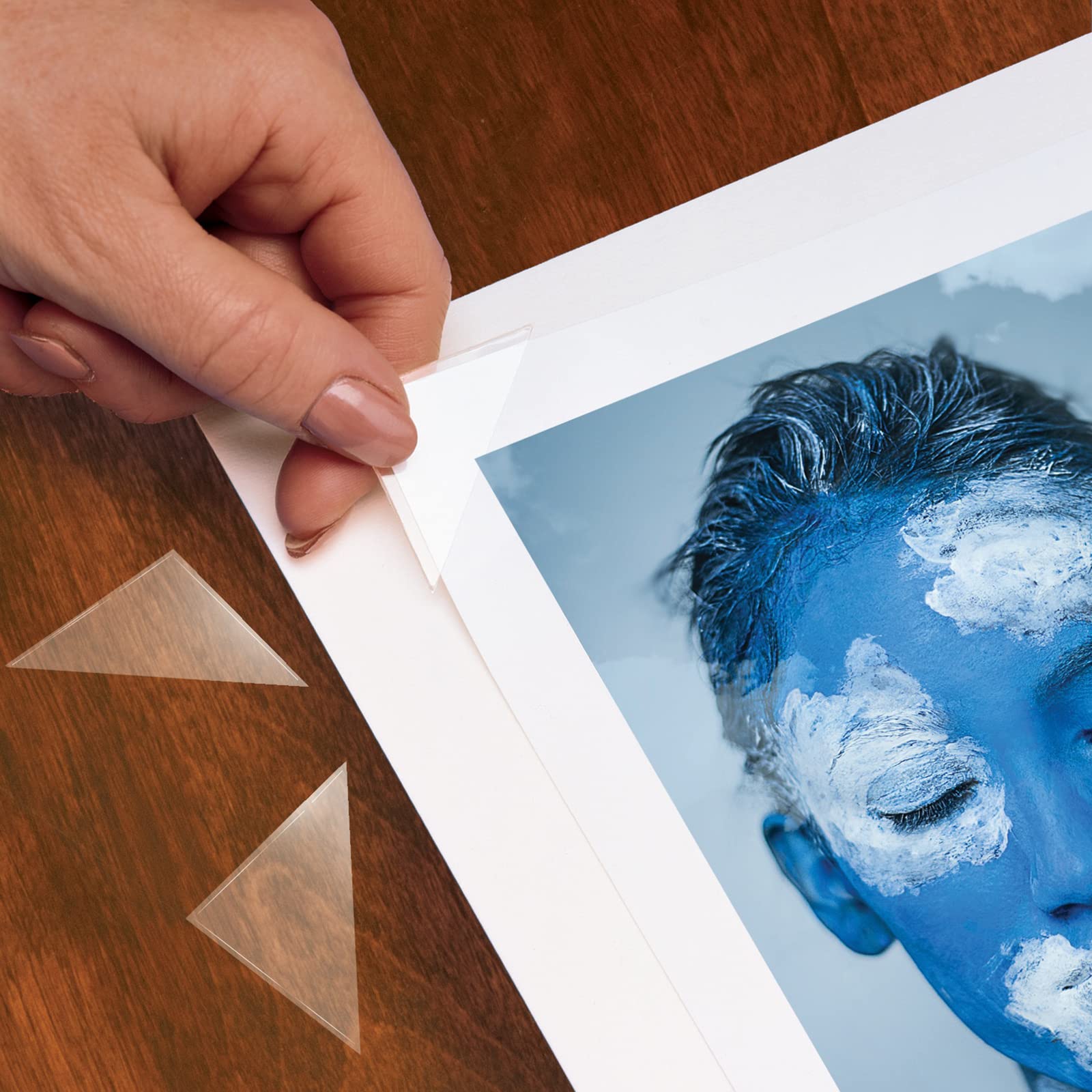 Lineco Acid Free Archival Mounting Corners Photo Corners Self Adhesive, 1.25' Polypropylene Corner (Qty:256)