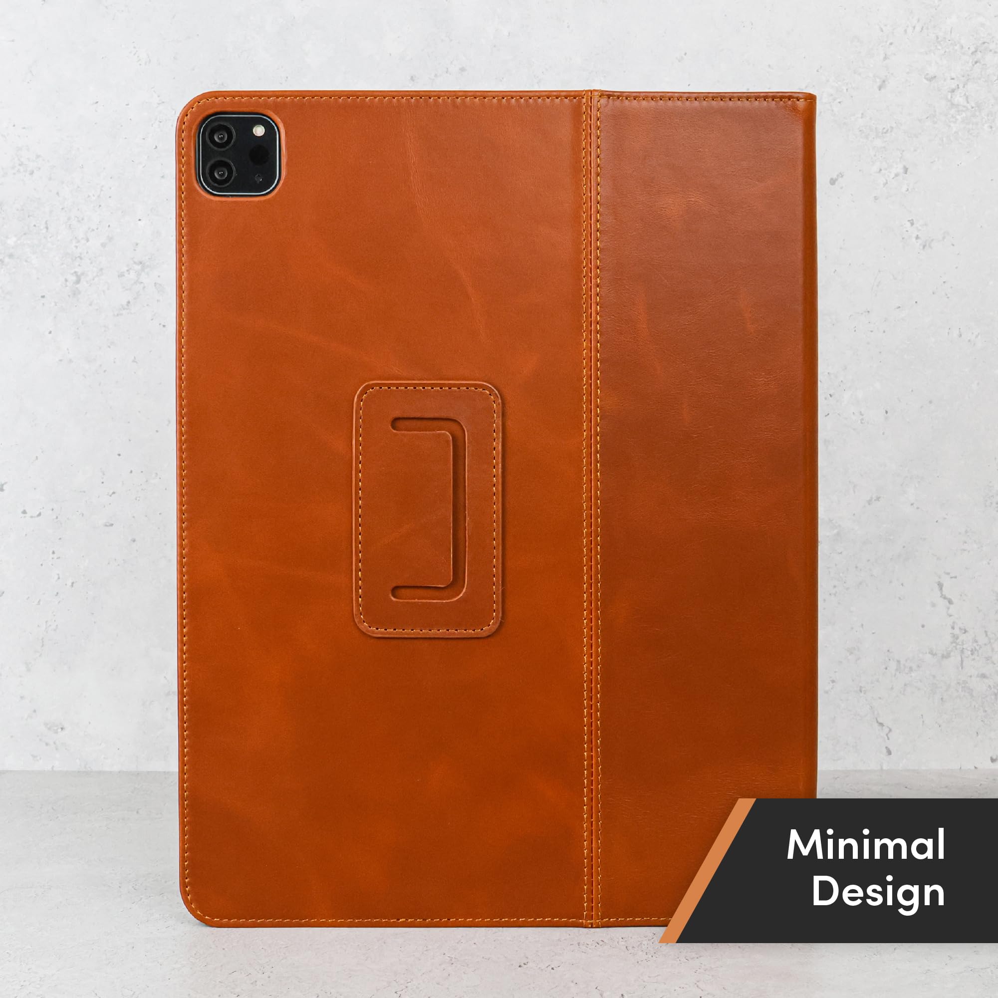 Casemade Real Leather Case Compatible With Ipad Pro 13    M4 (2024)   Full Grain Leather Cover, Auto Sleep/Wake, Dual Stand Posi