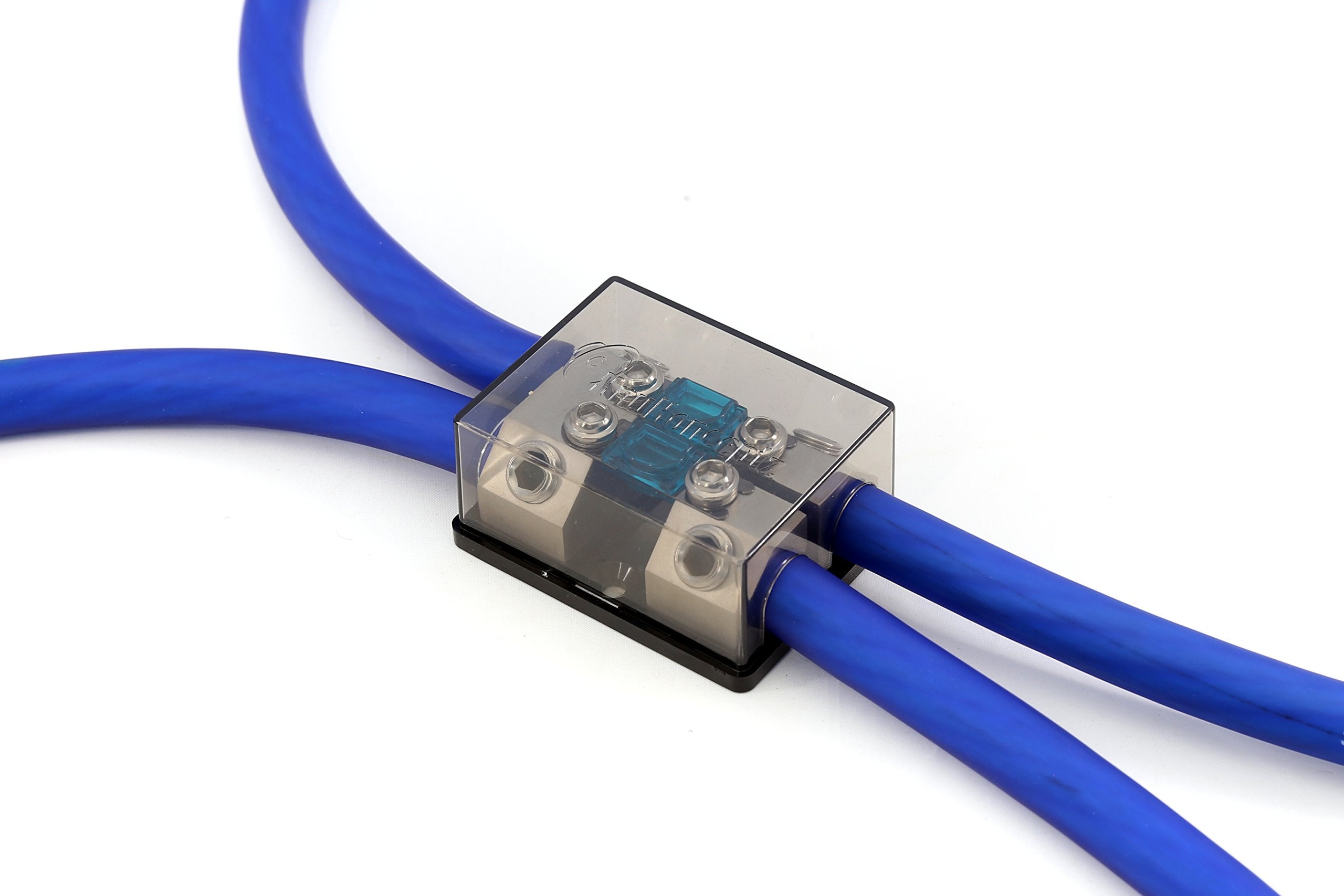KnuKonceptz Bassik 2 Way Mini ANL Fuse Distribution Block - 1/0 Gauge to 1/0 or 4 Gauge - 150 Amp
