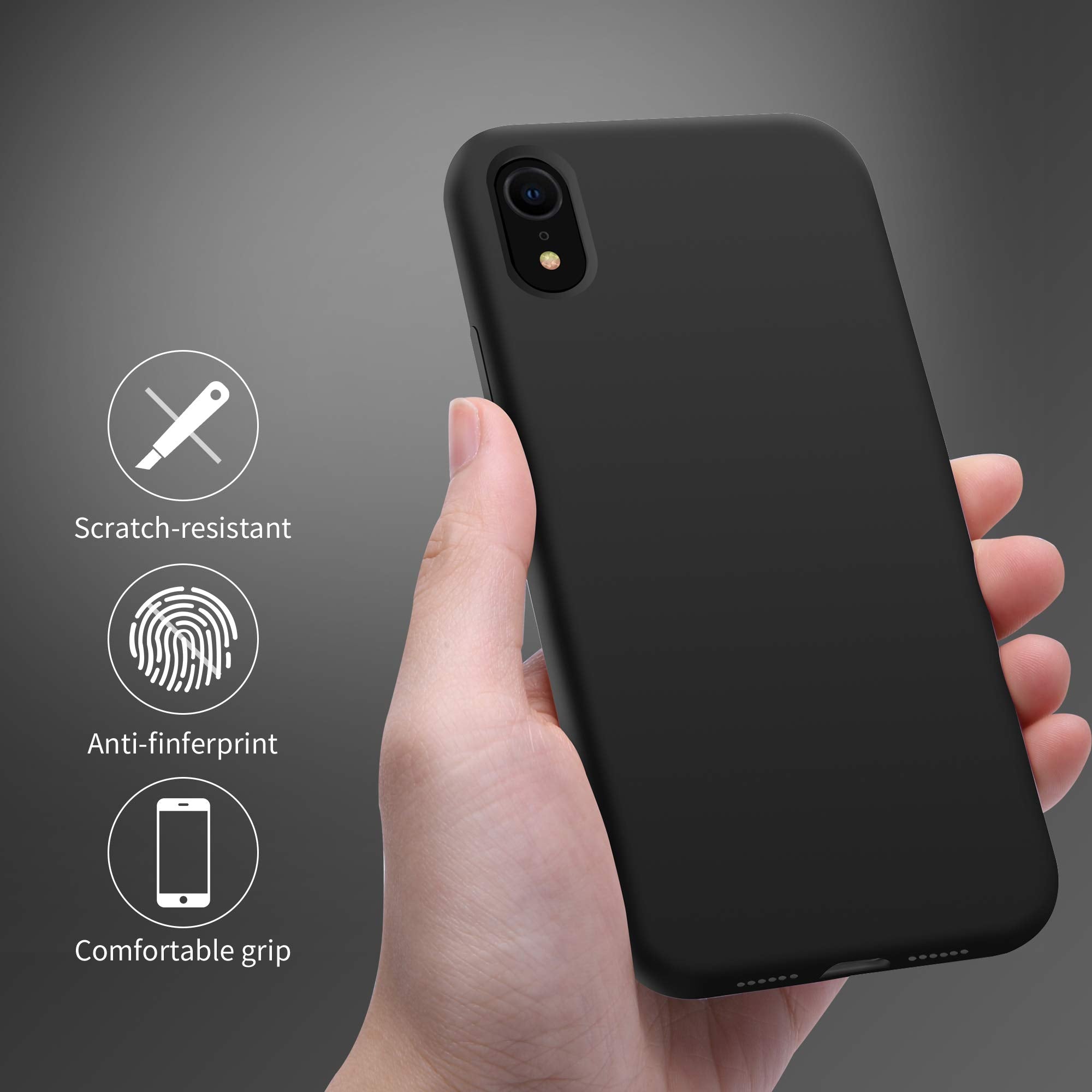 Otofly Compatible With Iphone Xr Case,[Silky And Soft Touch Series] Premium Soft Liquid Silicone Rubber Full Body Protective Bum