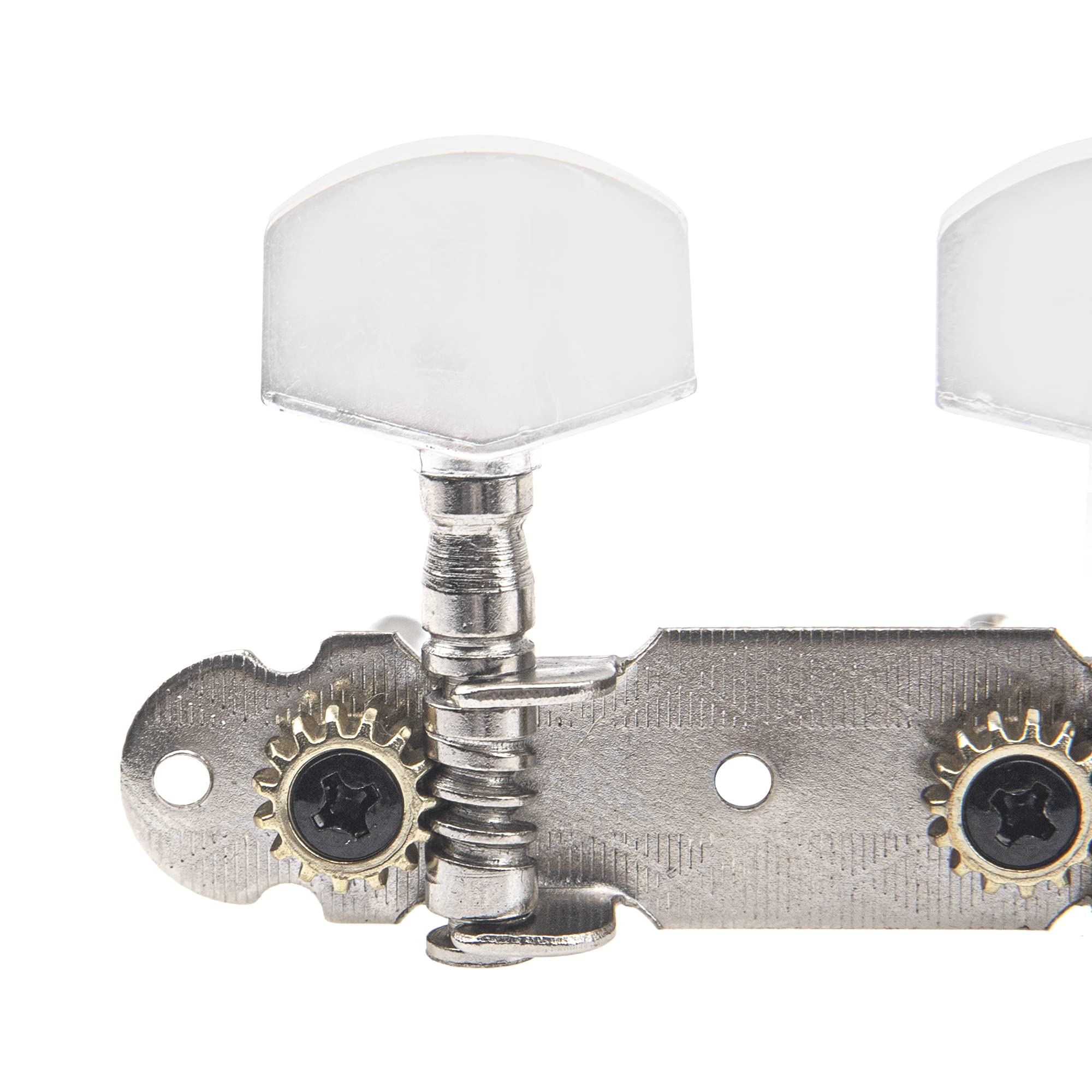 2Pcs Yootones Guitar Tuning Pegs Keys 3R3L Machine Heads Tuners Set Compatible With Acoustic Folk Classical Guitar (Silver)