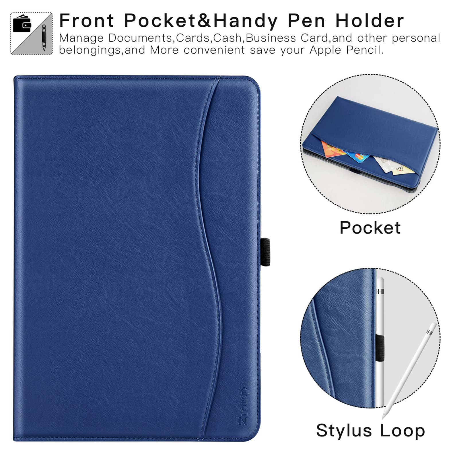 Ztotopcase For Ipad Mini 5 2019/Mini 4 3 2 1 Case 7.9 Inch, Premium Pu Leather Folio Stand Cover With Auto Wake/Sleep, Front Car