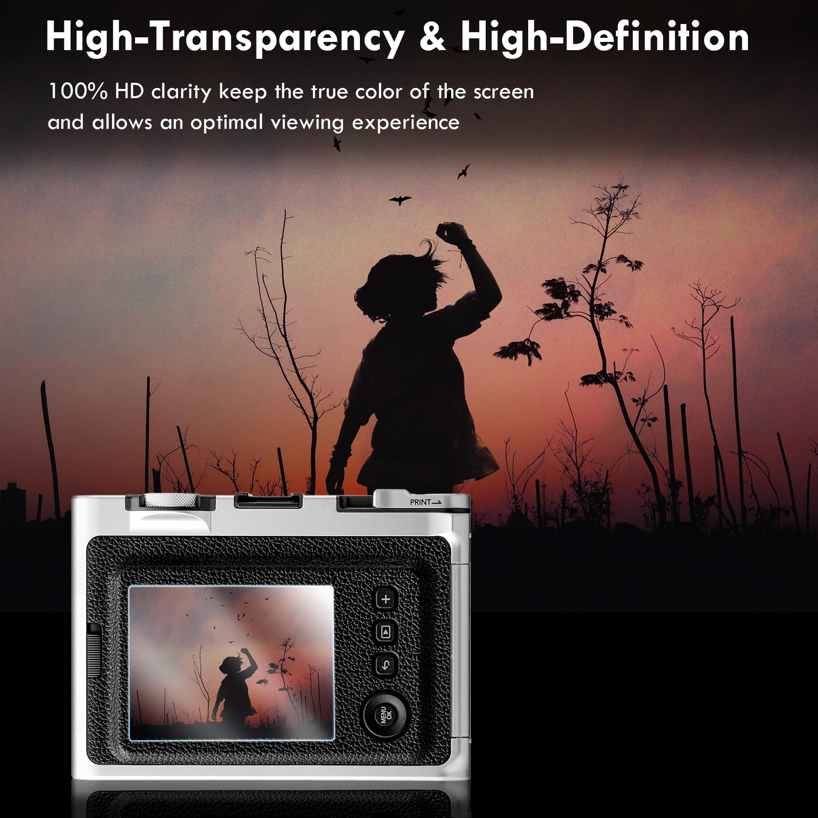 Rieibi [3+3Pack] Screen Protector For Fujifilm Instax Mini Evo Instant Camera Lcd + Lens Pet Flim, 0.25Mm 9H Hardness Tempered G