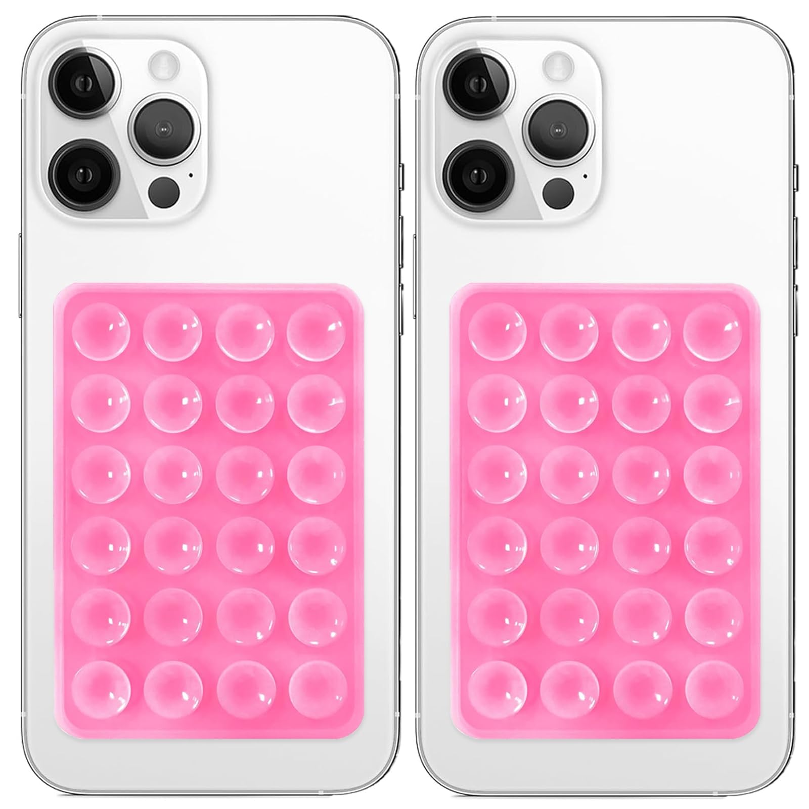 Galundge Anteel 2 Pack Silicone Suction Phone Case Mount, Non Slip Sticky Grip For Cellphone, Silicon Adhesive Suction Cup Mount