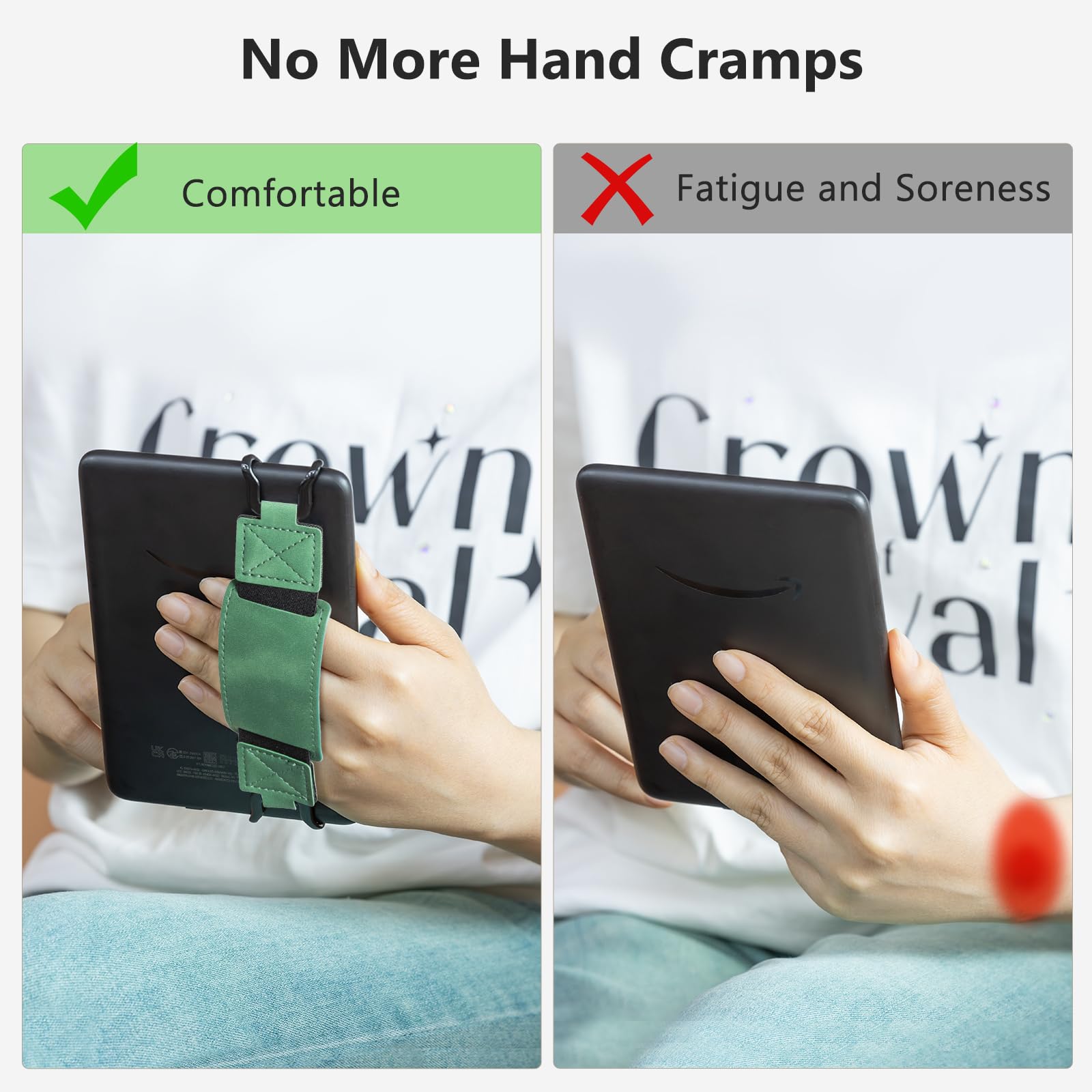 Cobak Secure Hand Strap For Kindle Paperwhite And Tablets   Versatile And Lightweight Finger Grip Holder For 6.8 9'' Kindle/Kobo