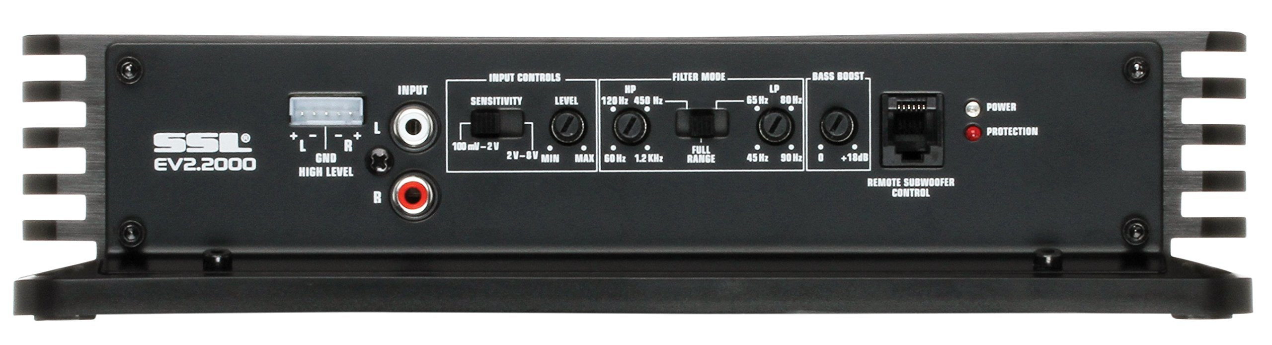 Sound Storm Laboratories EV2.2000 2000 Watt 2 Channel Class A/B Car Amplifier Gun Metal Grey