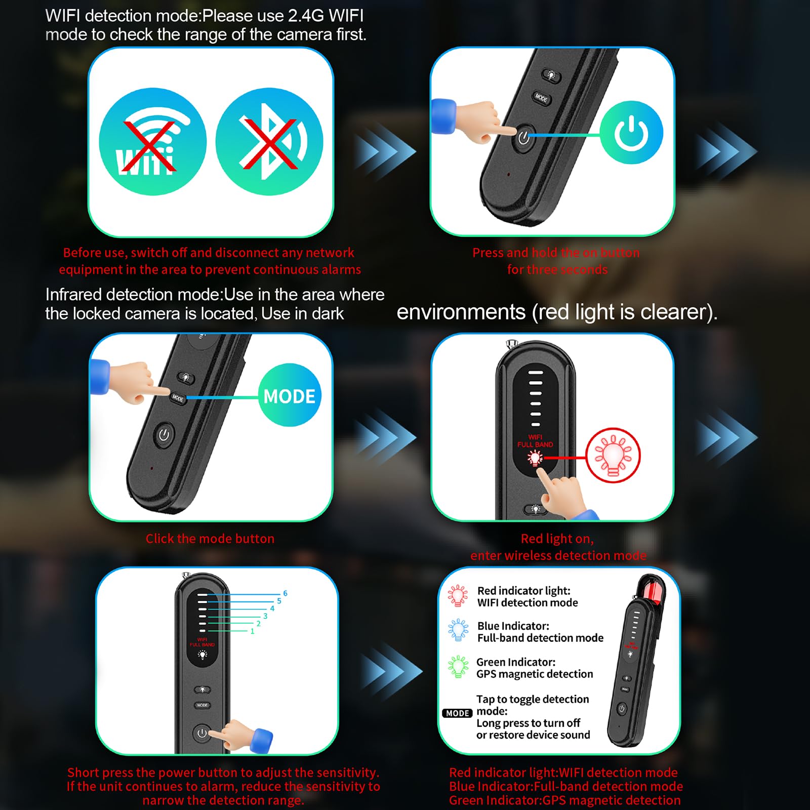 Hidden Camera Detector   2025 Camera Detector, Hidden Device Gps Detector, Bug Detector, Rf Wireless Signal Scanner, Camera Dete