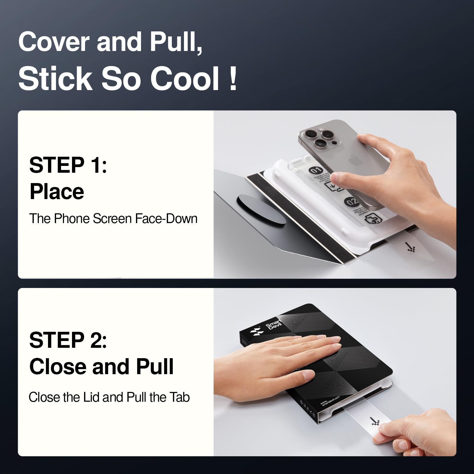 Smartdevil 3 Pack Screen Protector For Iphone 14 Pro Max, Bubble And Dust Free Box, Hd Tempered Glass, Military Grade Shatterpro