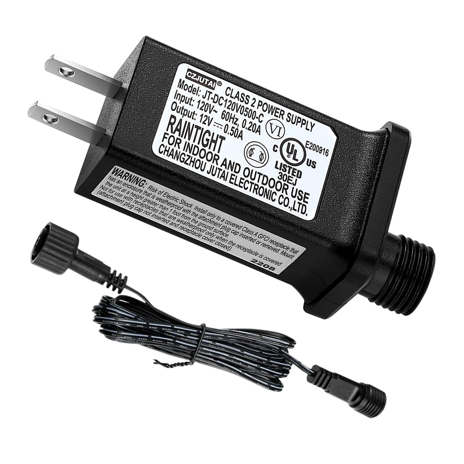 12V 0.5A Led Controller With Extension Cord, Replacement Model Jt Dc120V0500 C Class 2 Power Supply Ip44 Led Light Controller Lo