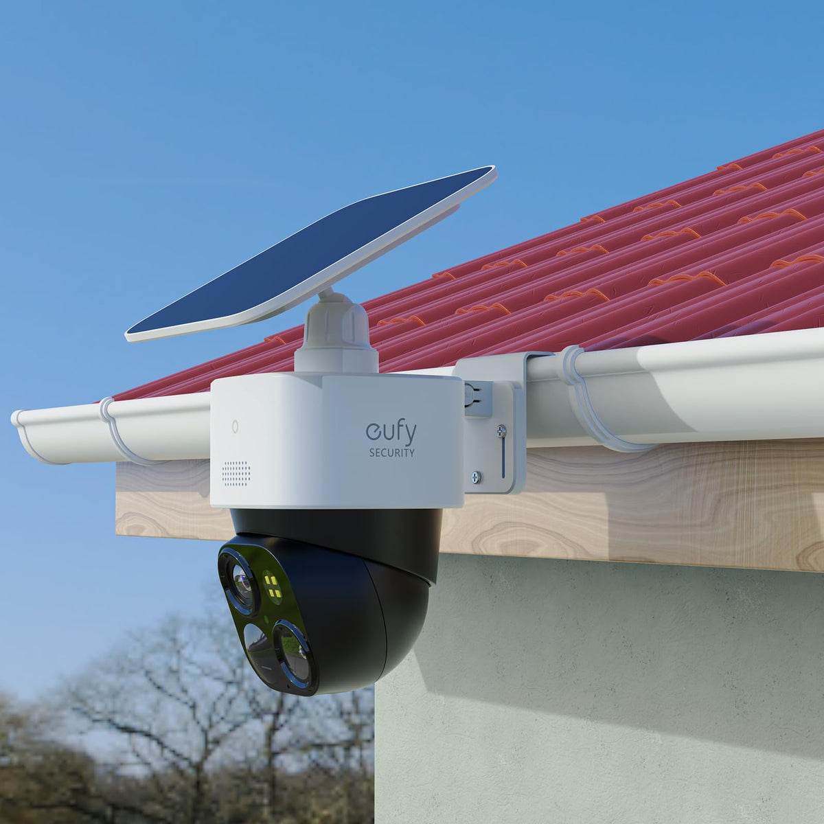 Holaca Gutter Mount Bracket Compatible With Eufy Security Solocam S340/Solocam E30 Solar Security Camera White(1 Pack)