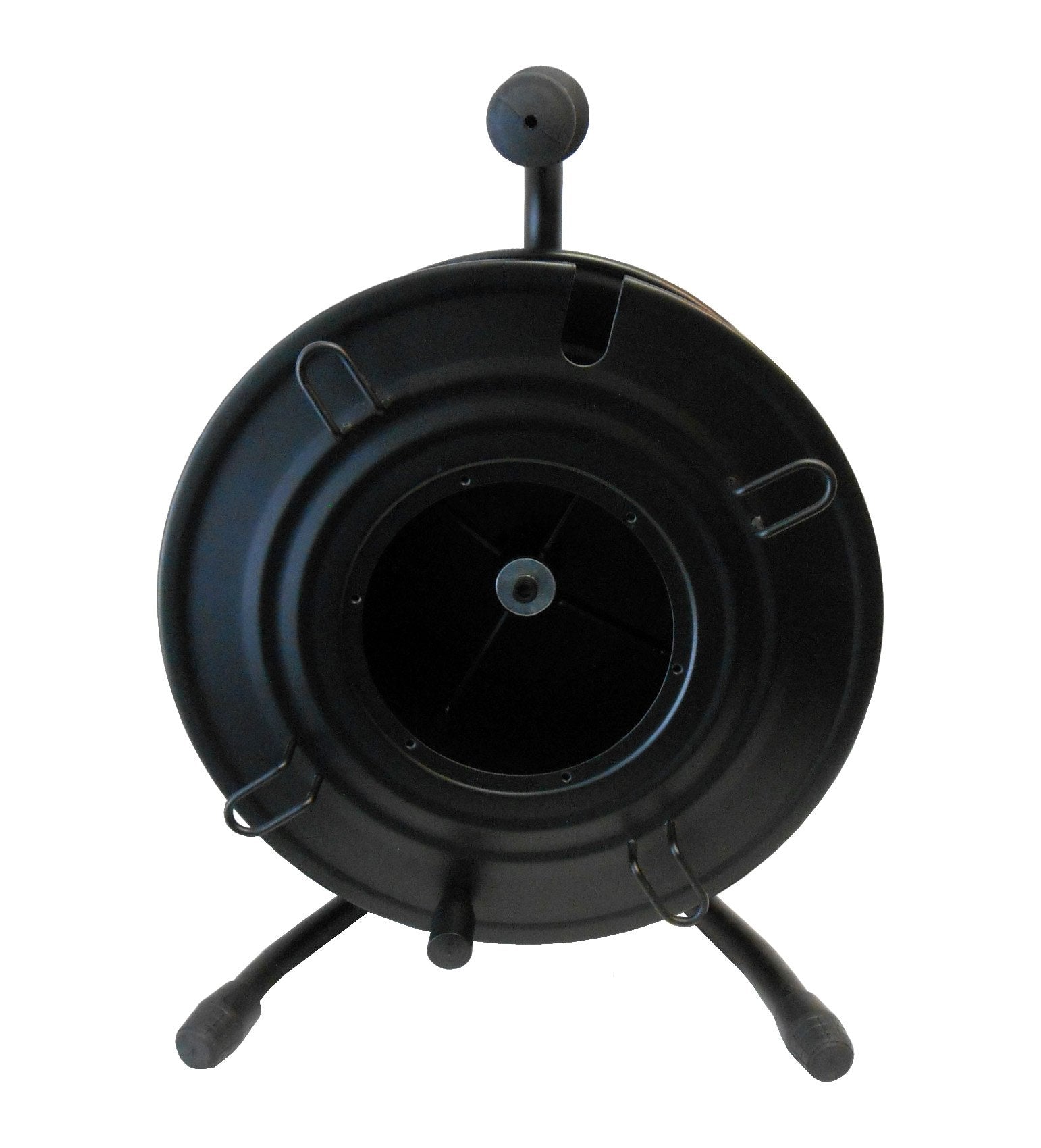 AUDIO 2000'S ADC271B Heavy-Duty Portable Steel Cable Reel Black 722ft Capacity