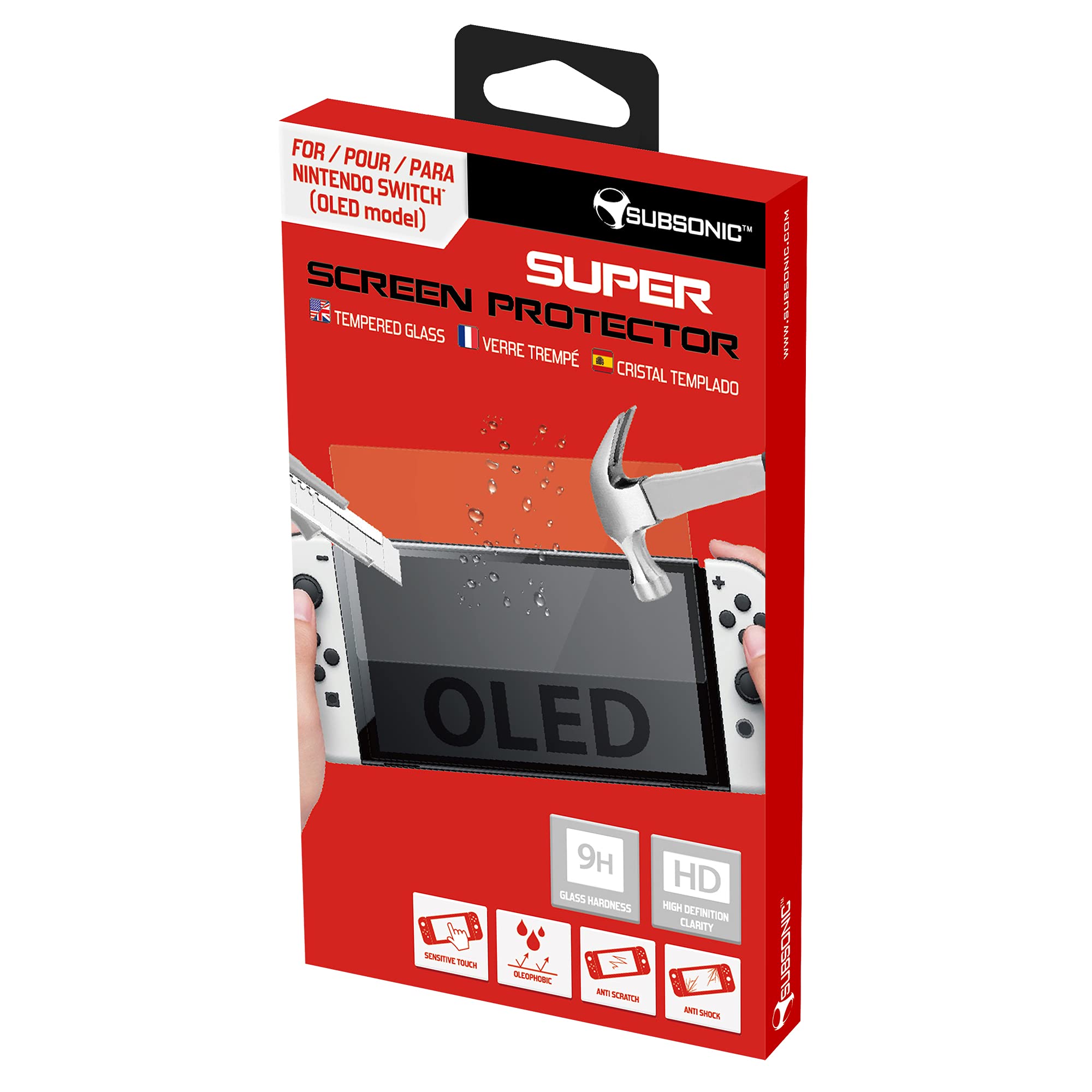 Subsonic - Tempered glass screen protector for Nintendo Switch OLED - Ultra resistant - Super screen protector (Nintendo Switch)