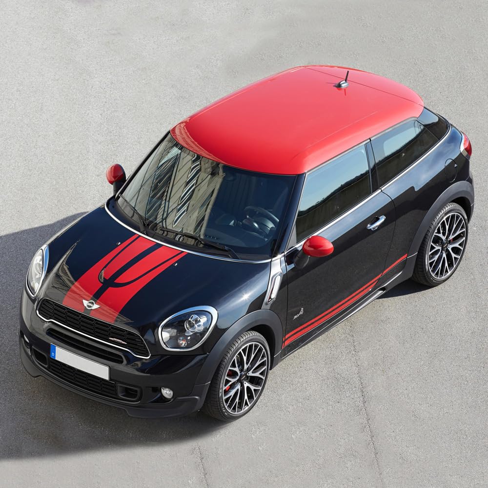 Vofono Antenna For Mini Cooper Paceman Countryman Clubman Convertible 1999 2023, Mini Cooper Accessories, 4.5 Inch Stubby Car Wash Proof Mini Copper Antenna Replacement Aluminium Mast