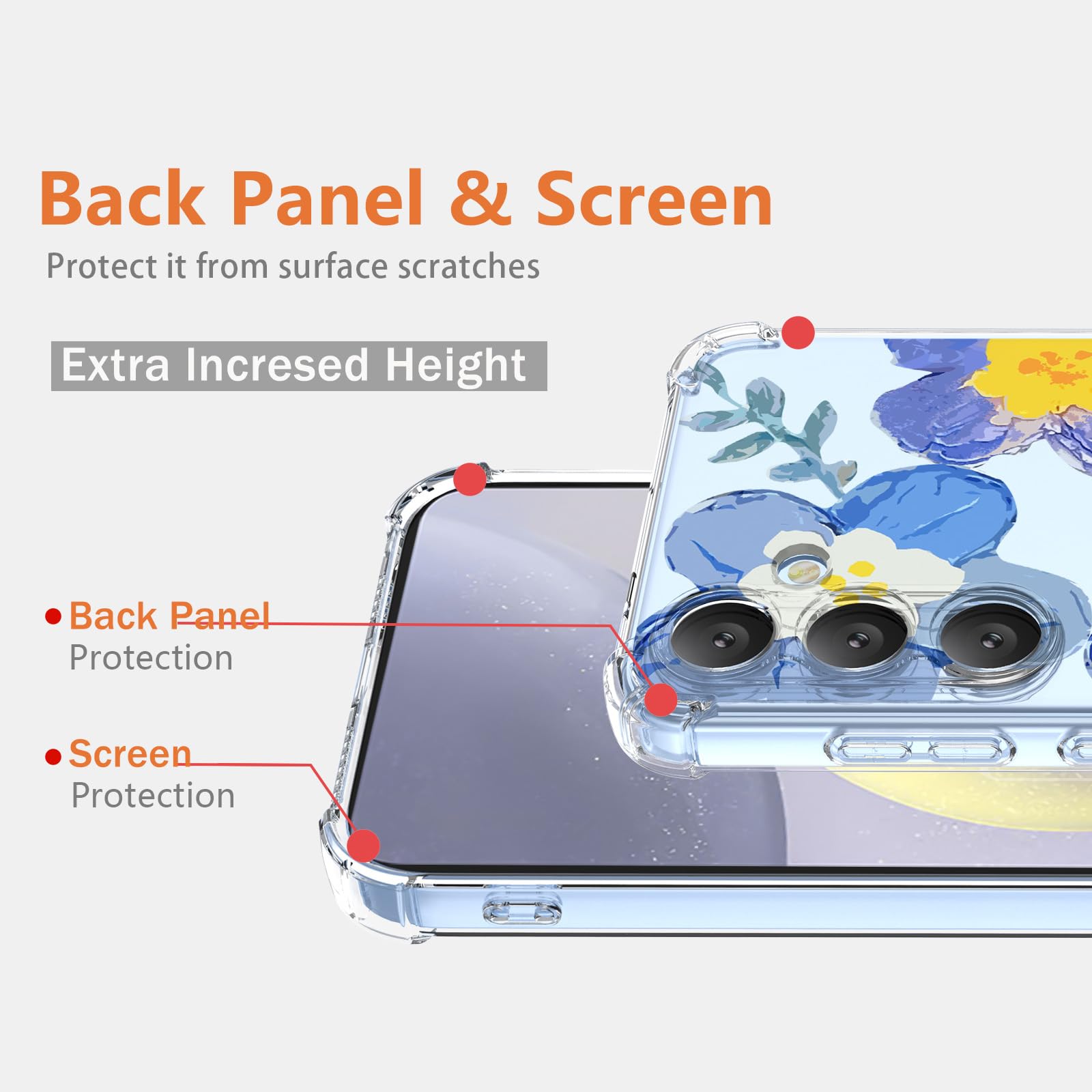 Callyue Case For Samsung Galaxy A02S, Colorful Pattern Design, Protective Case Clear Slim Soft, Fashionable Designs For Women Gi