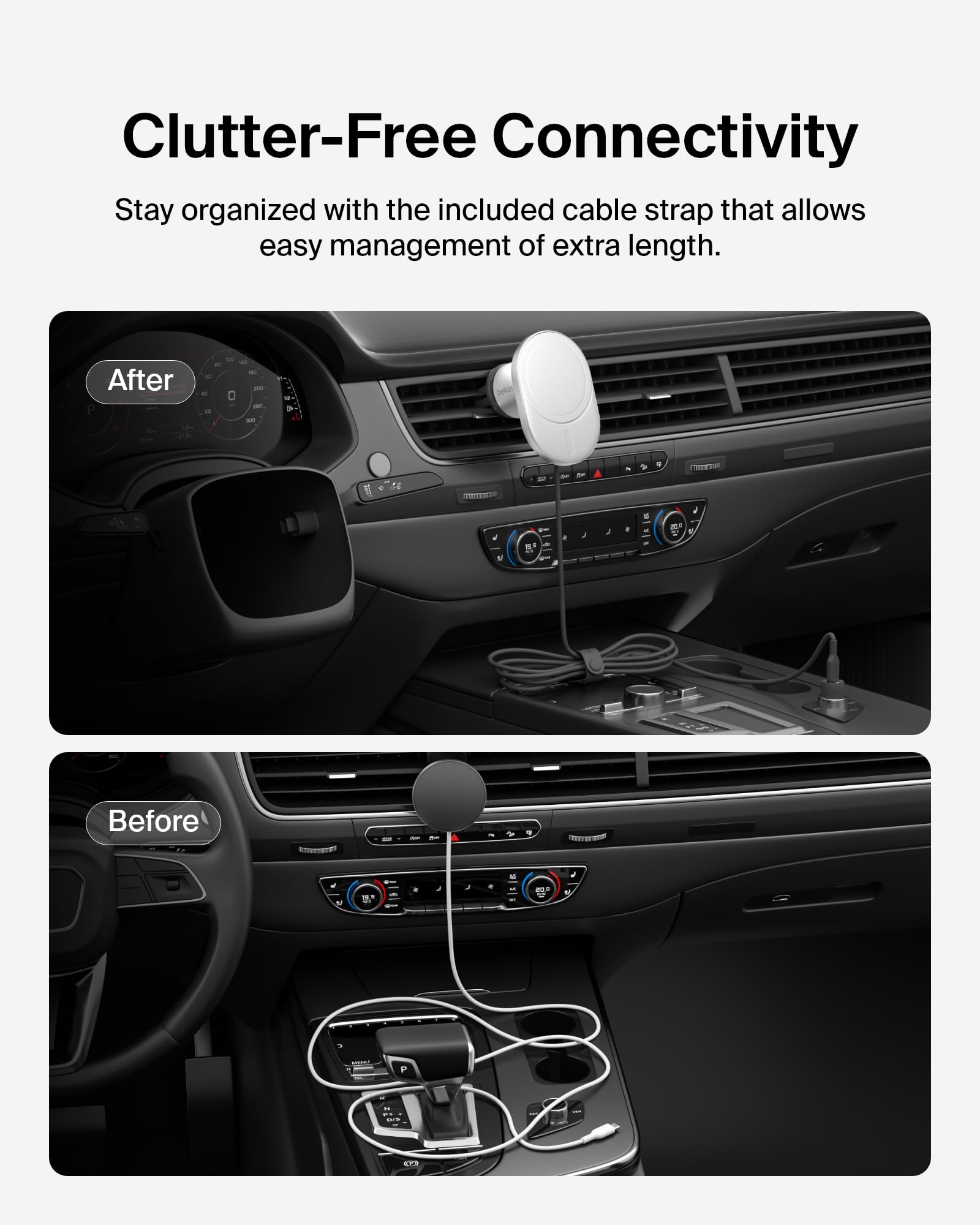 Belkin Wireless Car?Charger 15W   Magsafe Compatible Magnetic Iphone Charger   Qi2 Certified Wireless Charger, Magnetic Car Vent